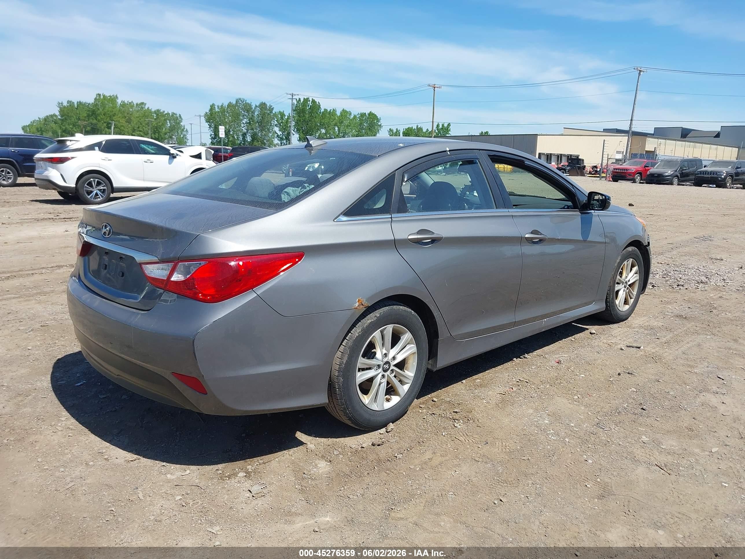 2014 Hyundai Sonata Gls Gray vin: 5NPEB4AC7EH843543