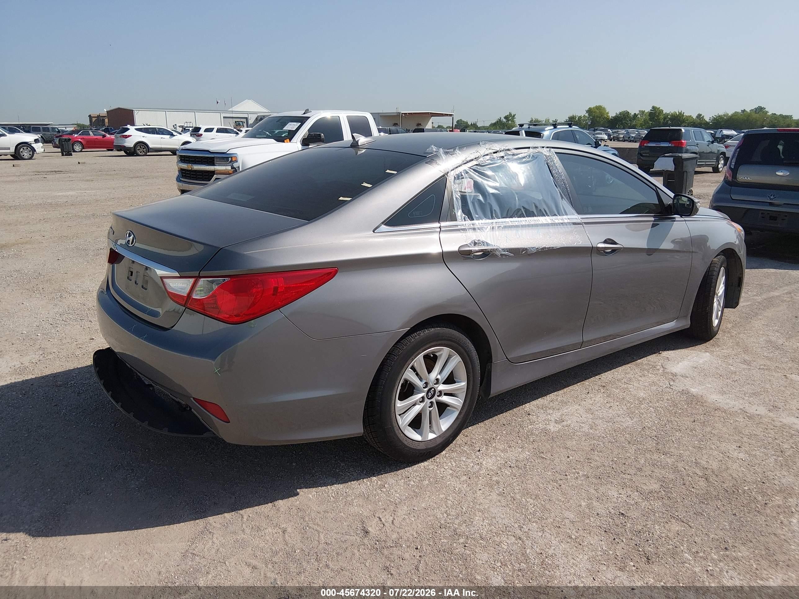 2014 Hyundai Sonata Gls Серый vin: 5NPEB4AC7EH846183