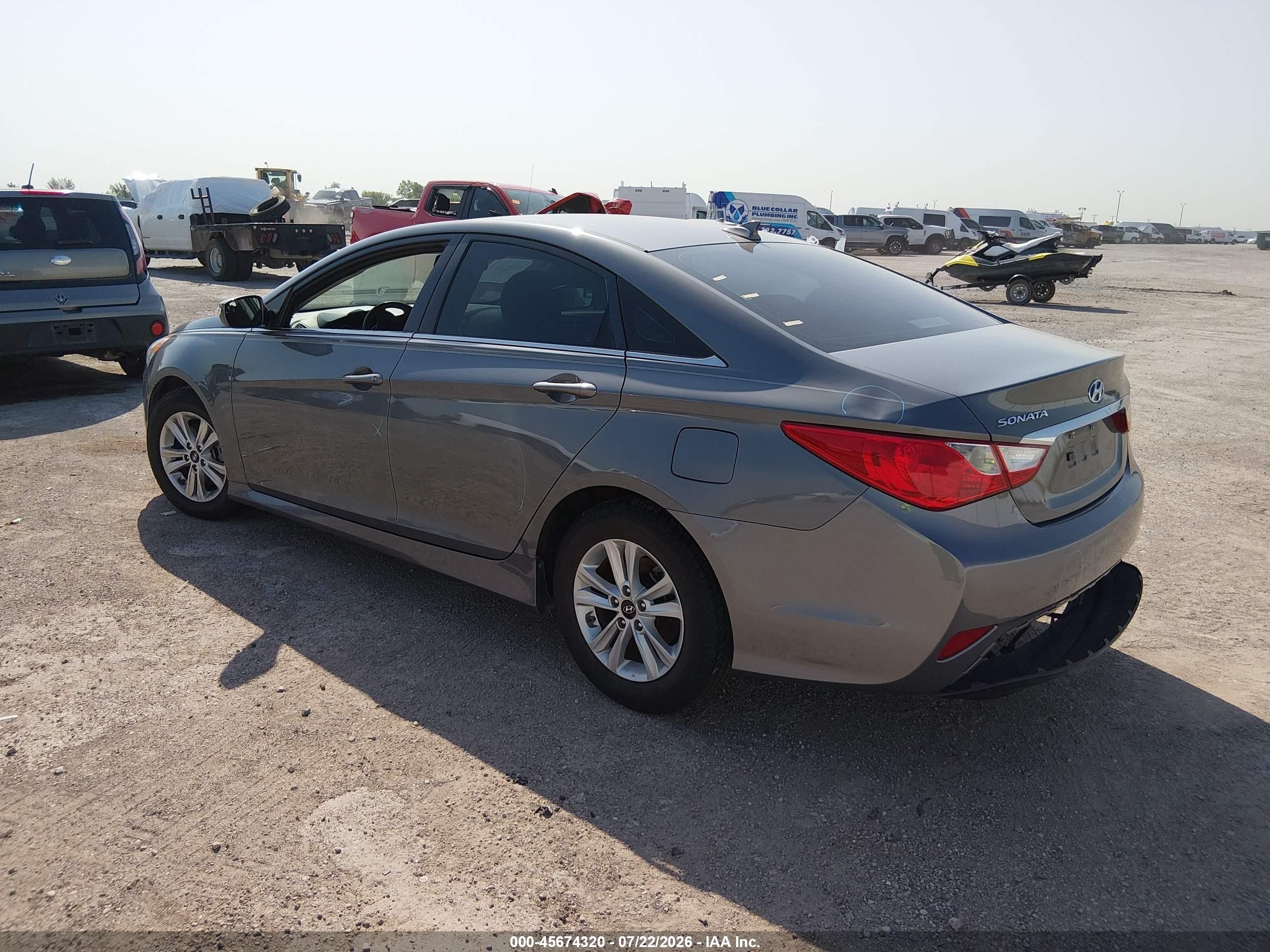 2014 Hyundai Sonata Gls Серый vin: 5NPEB4AC7EH846183