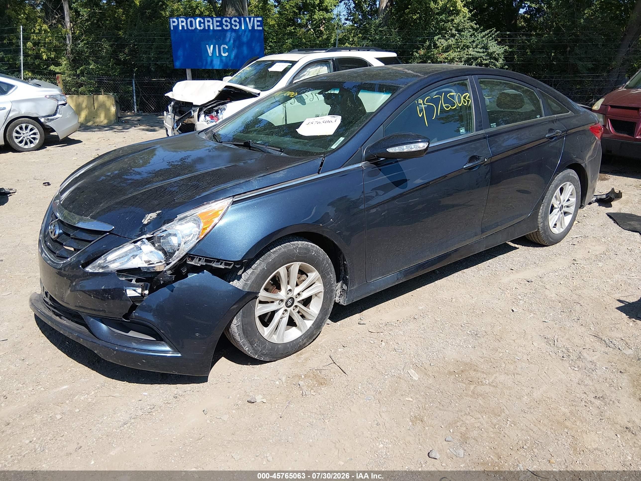 2014 Hyundai Sonata Gls Blue vin: 5NPEB4AC7EH847706