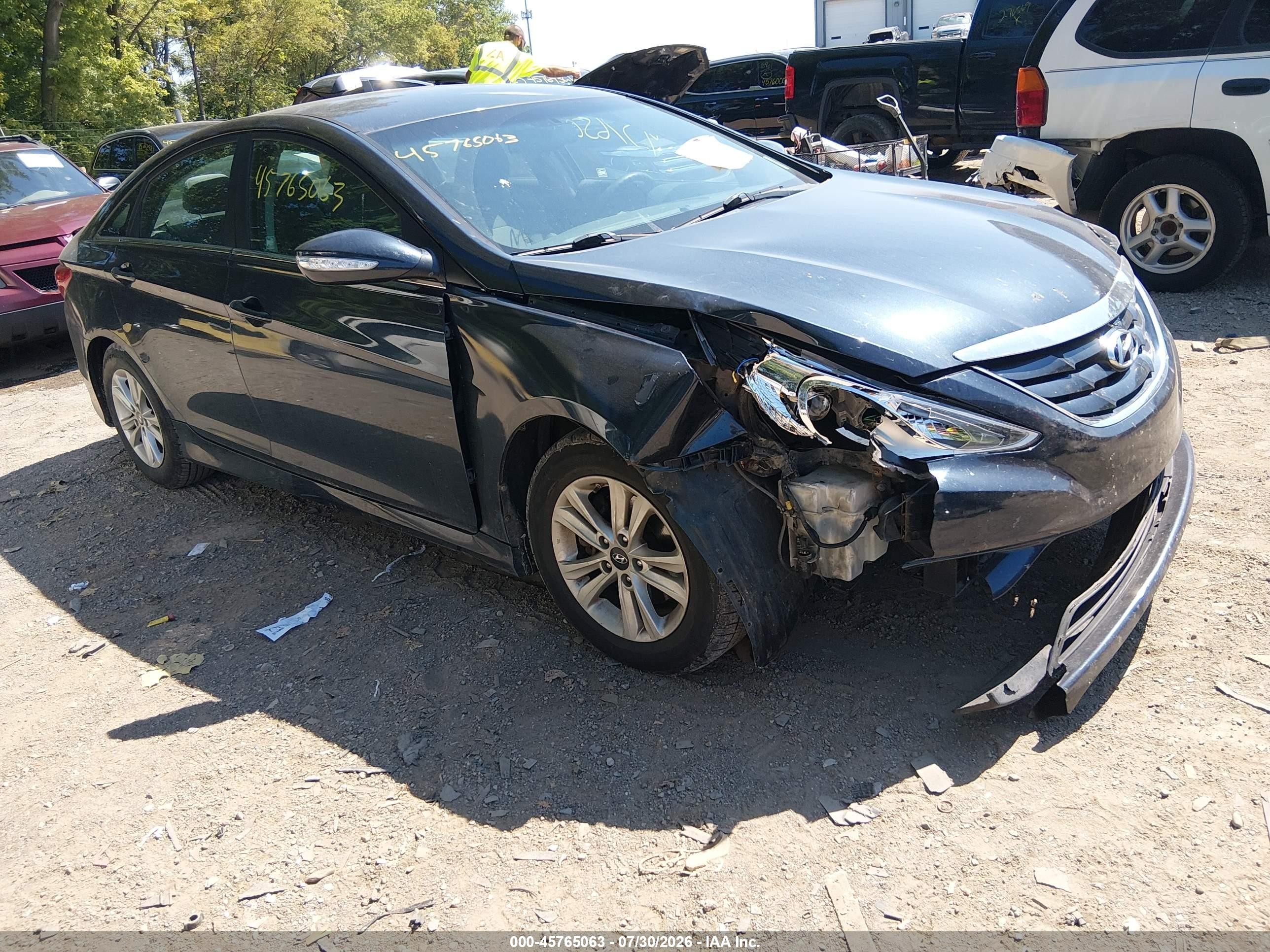2014 Hyundai Sonata Gls Blue vin: 5NPEB4AC7EH847706