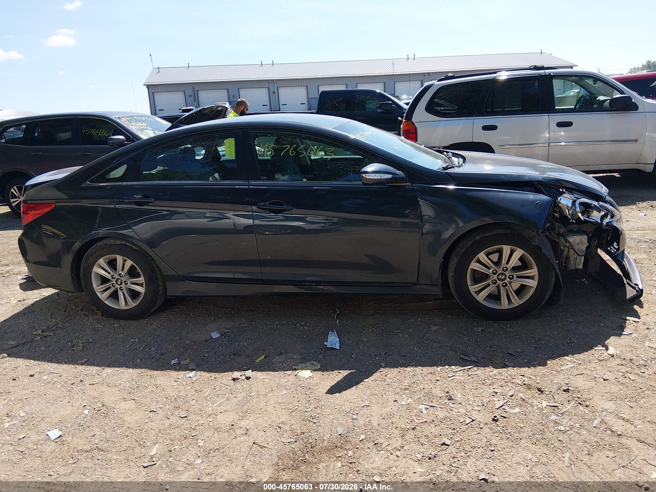 2014 Hyundai Sonata Gls Blue vin: 5NPEB4AC7EH847706
