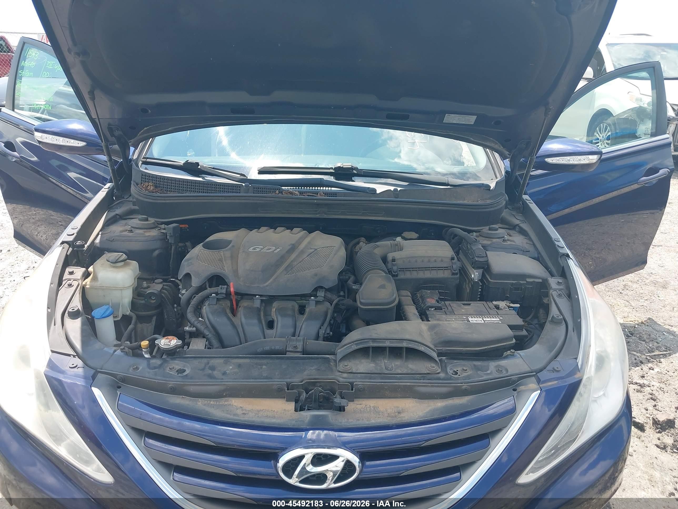 2014 Hyundai Sonata Gls Blue vin: 5NPEB4AC7EH852677