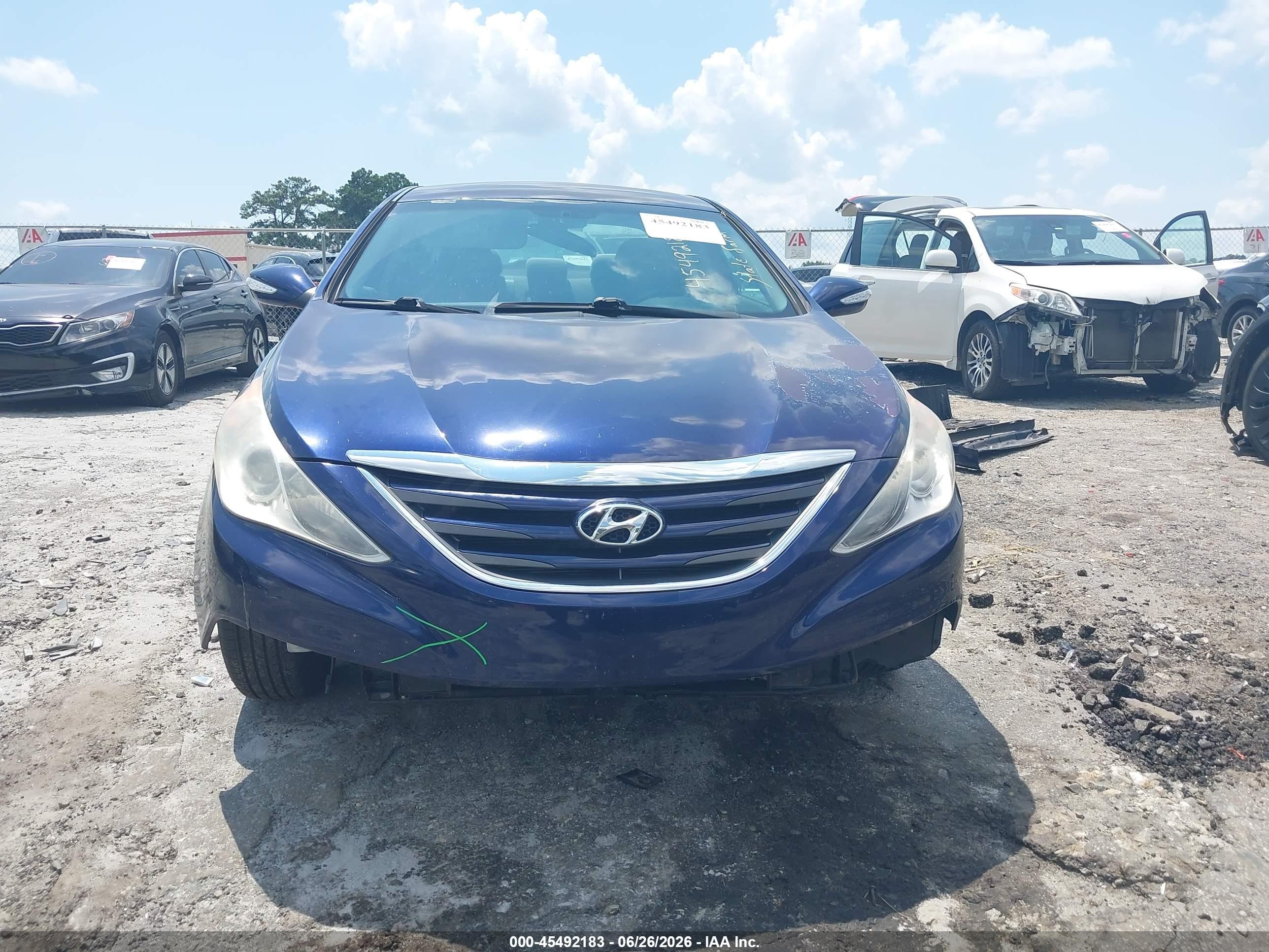 2014 Hyundai Sonata Gls Blue vin: 5NPEB4AC7EH852677