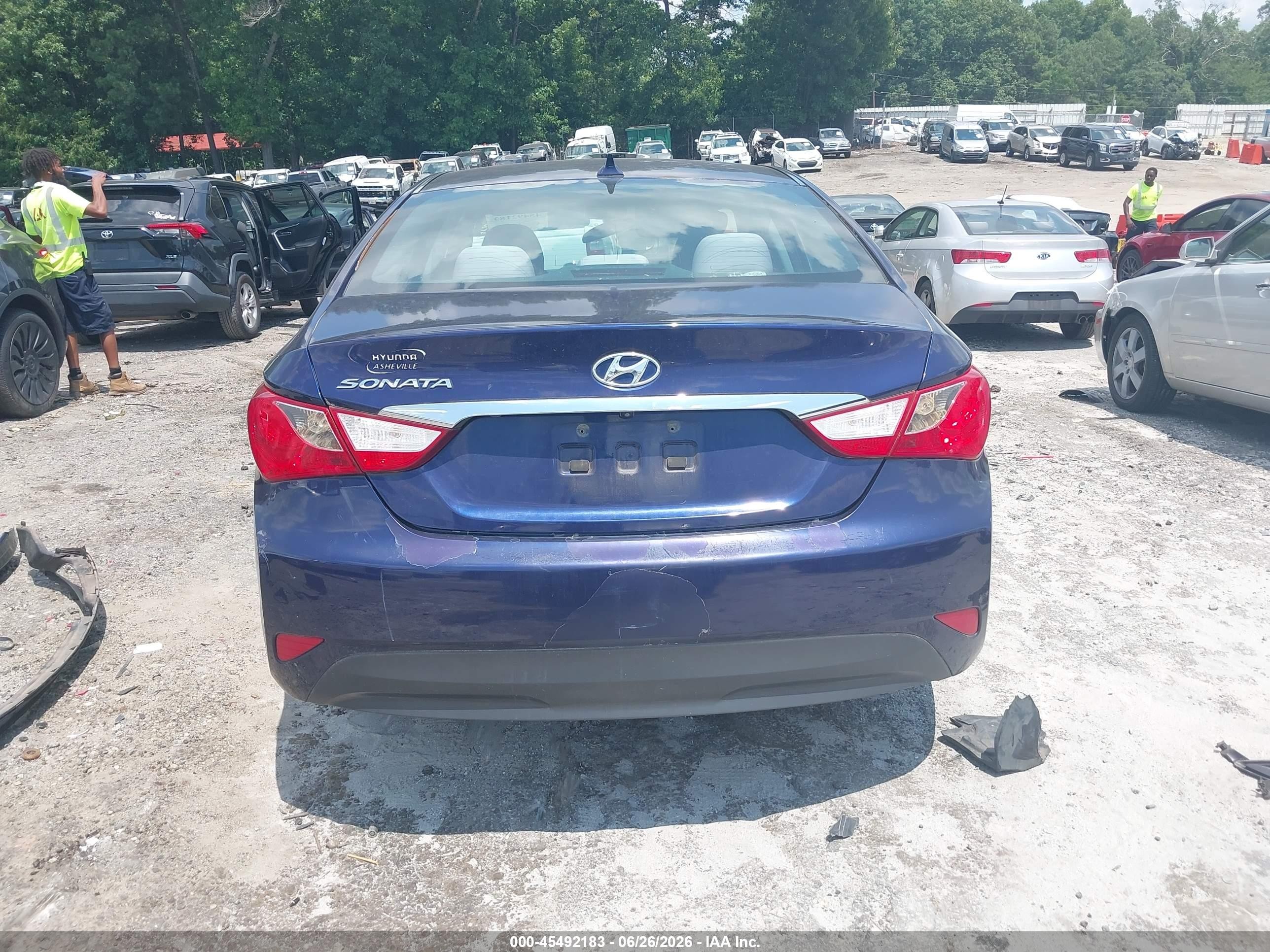 2014 Hyundai Sonata Gls Blue vin: 5NPEB4AC7EH852677