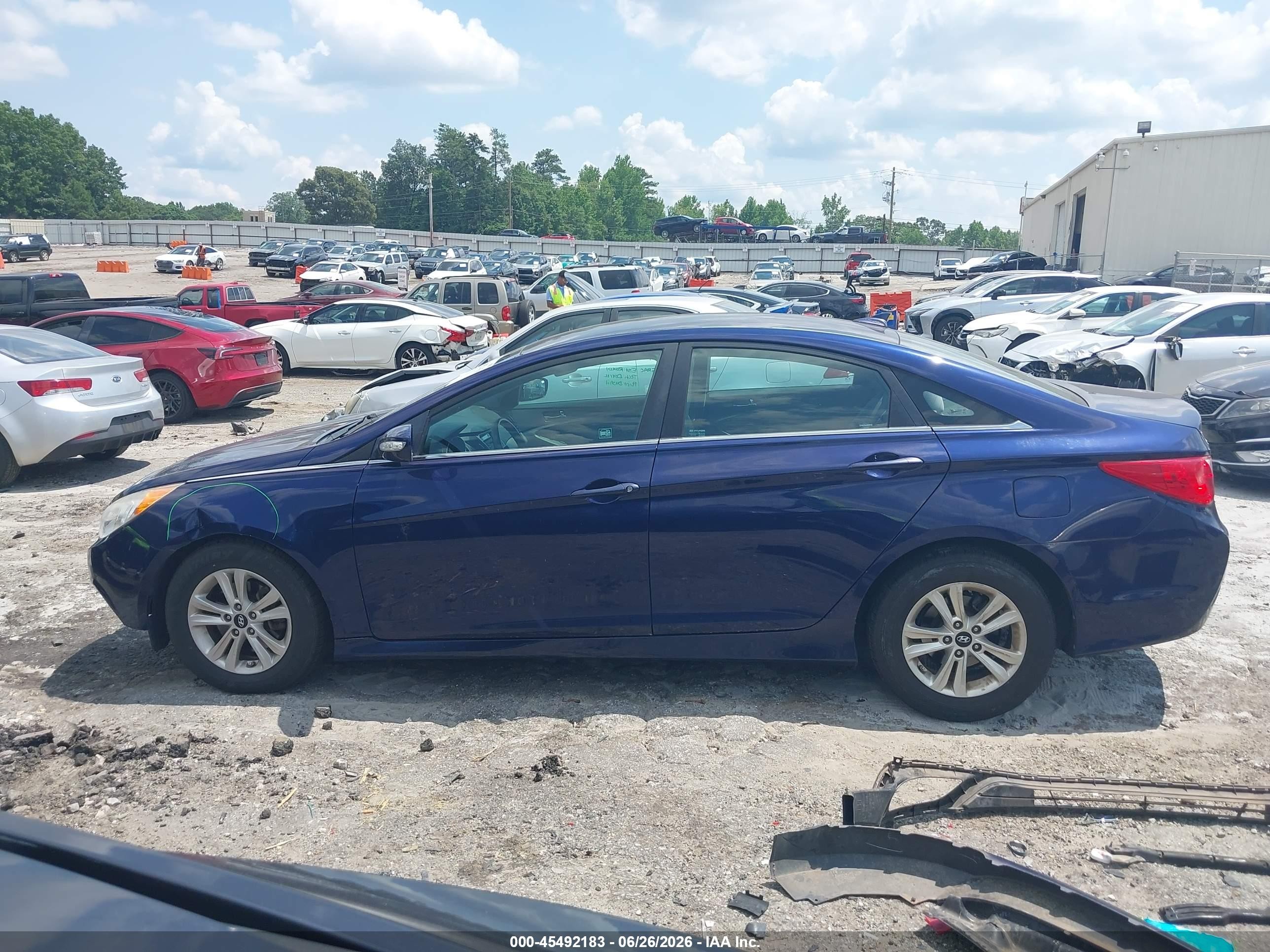 2014 Hyundai Sonata Gls Blue vin: 5NPEB4AC7EH852677