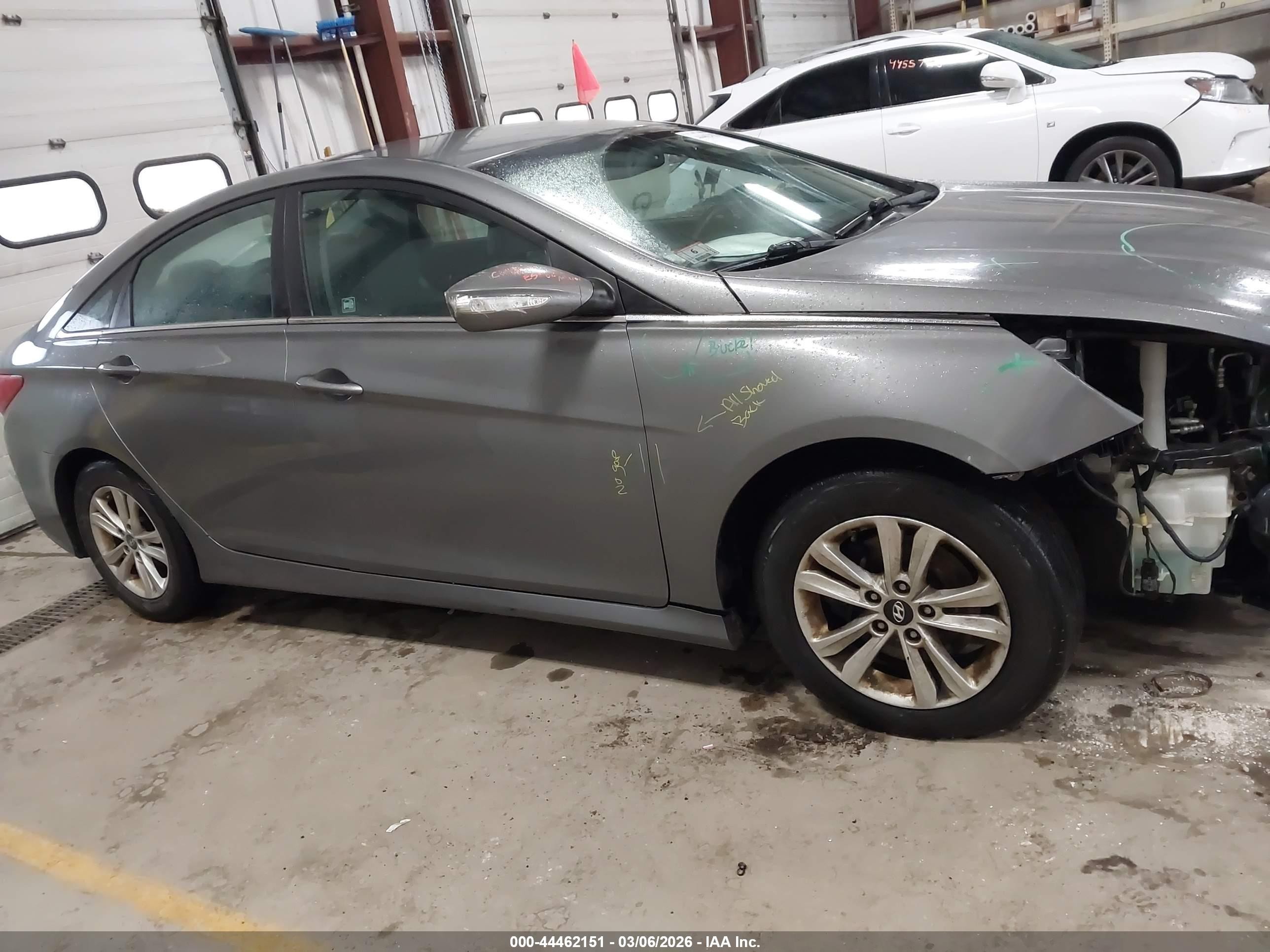 2014 Hyundai Sonata Gls Gray vin: 5NPEB4AC7EH860570