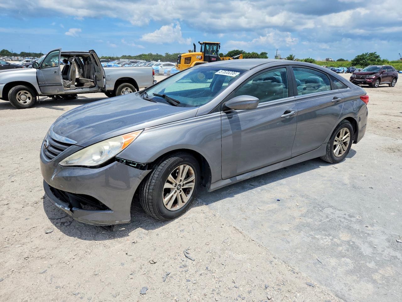 2014 Hyundai Sonata Gls Gray vin: 5NPEB4AC7EH860861