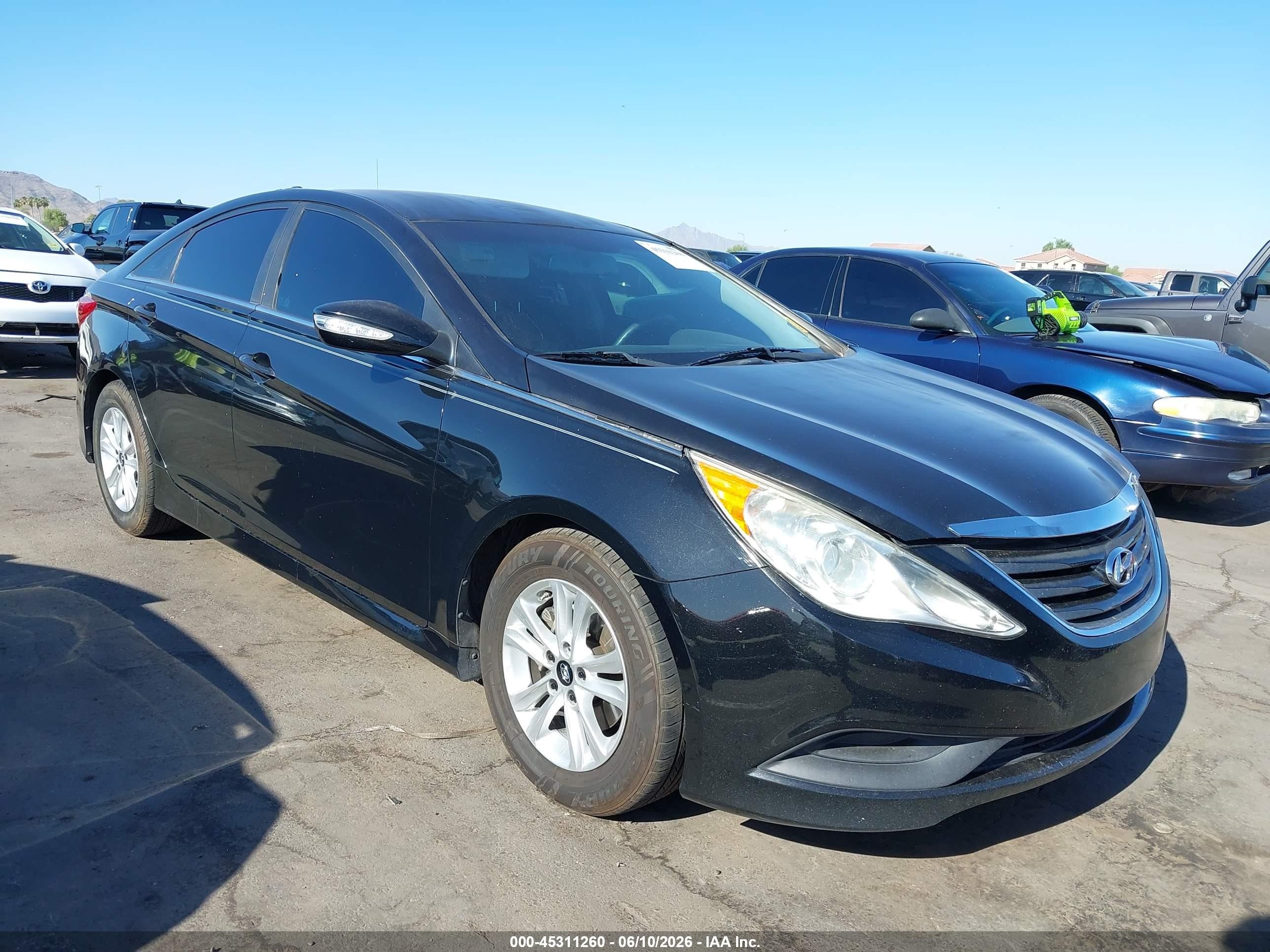 2014 Hyundai Sonata Gls Black vin: 5NPEB4AC7EH864764