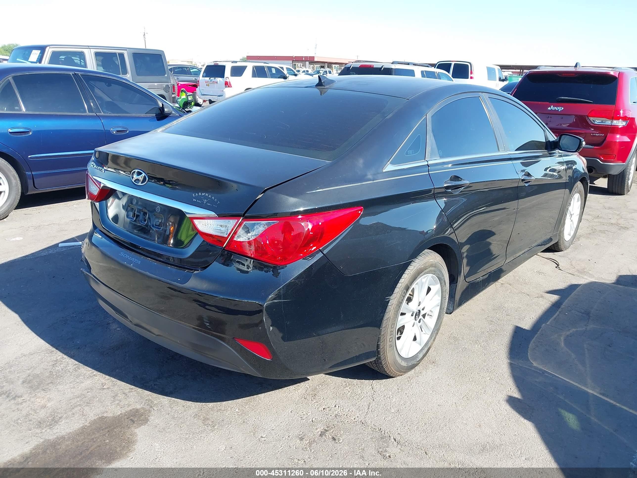 2014 Hyundai Sonata Gls Black vin: 5NPEB4AC7EH864764