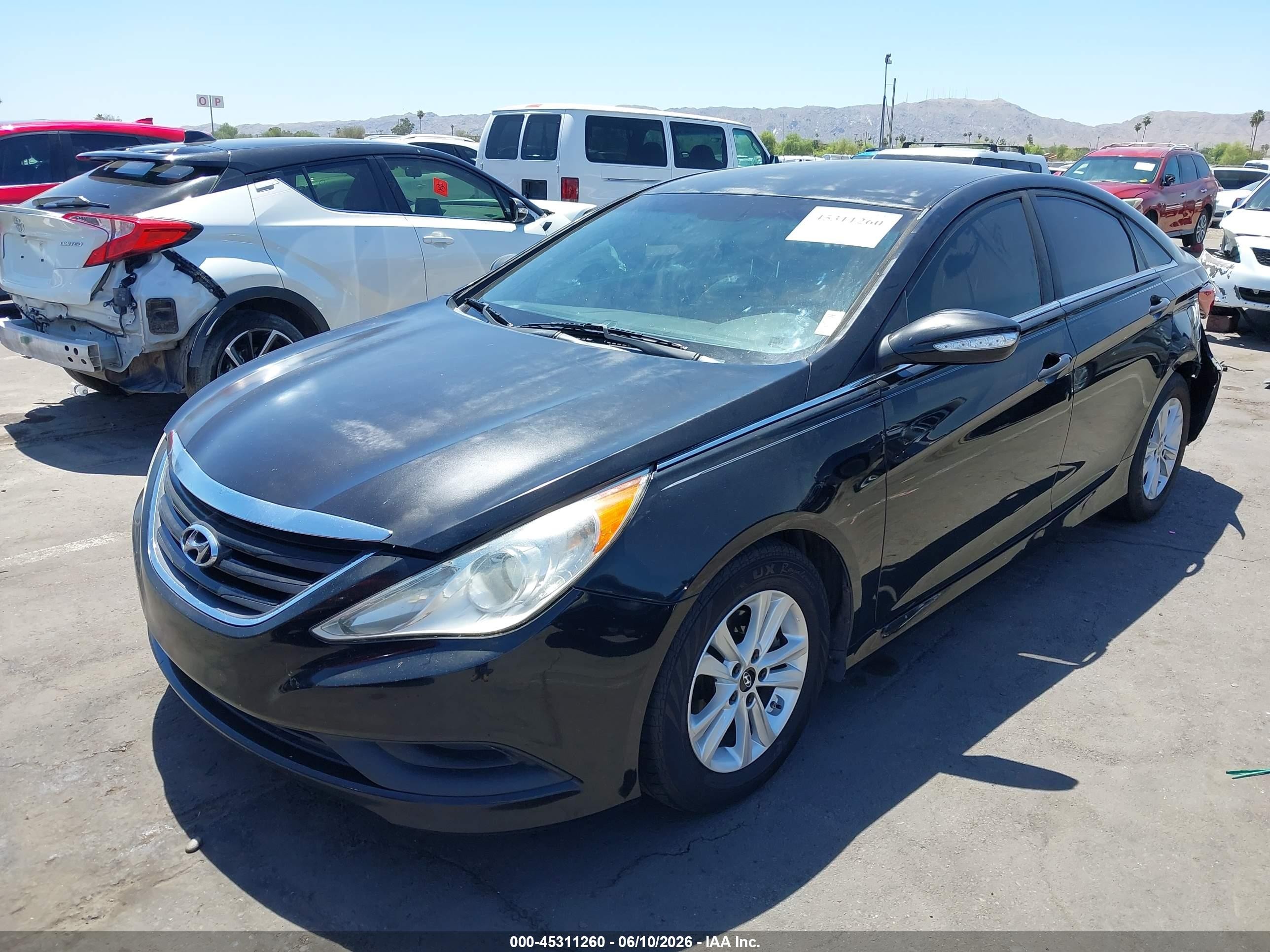 2014 Hyundai Sonata Gls Black vin: 5NPEB4AC7EH864764