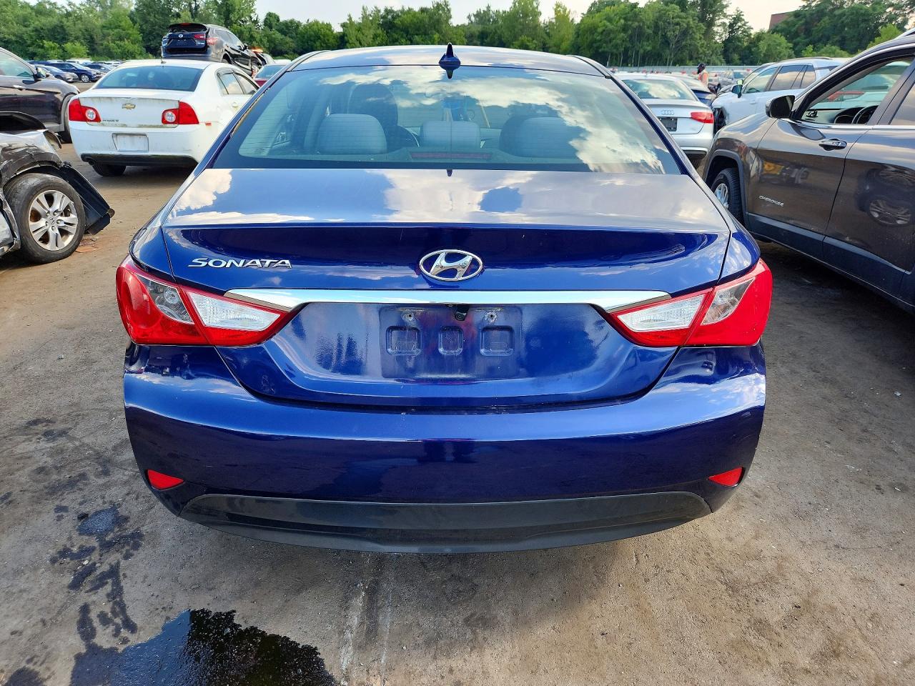 2014 Hyundai Sonata Gls Синий vin: 5NPEB4AC7EH870404