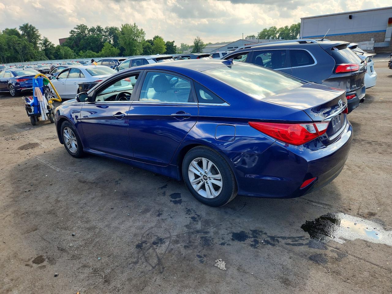 2014 Hyundai Sonata Gls Синий vin: 5NPEB4AC7EH870404