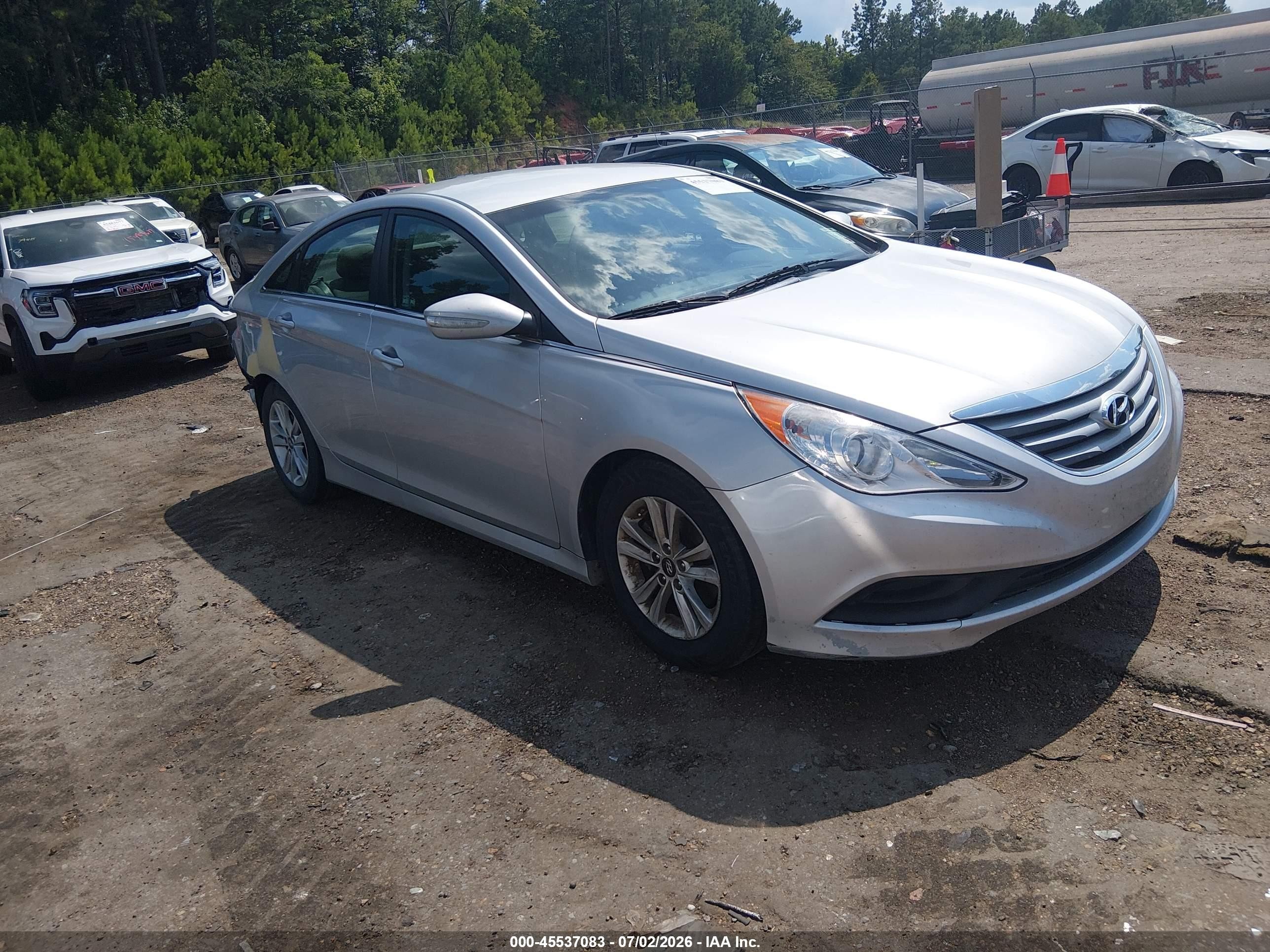 2014 Hyundai Sonata Gls Silver vin: 5NPEB4AC7EH879040