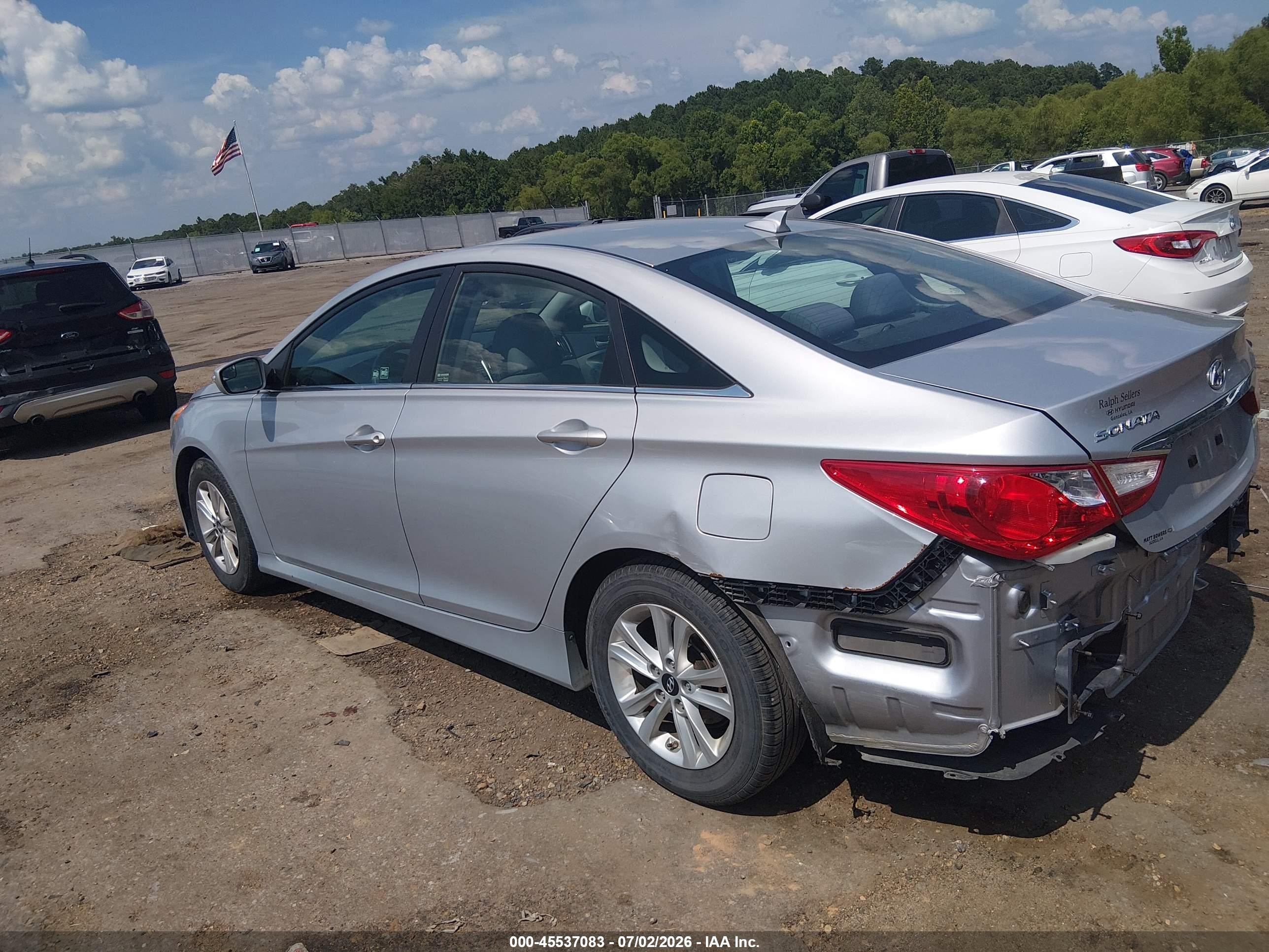 2014 Hyundai Sonata Gls Silver vin: 5NPEB4AC7EH879040