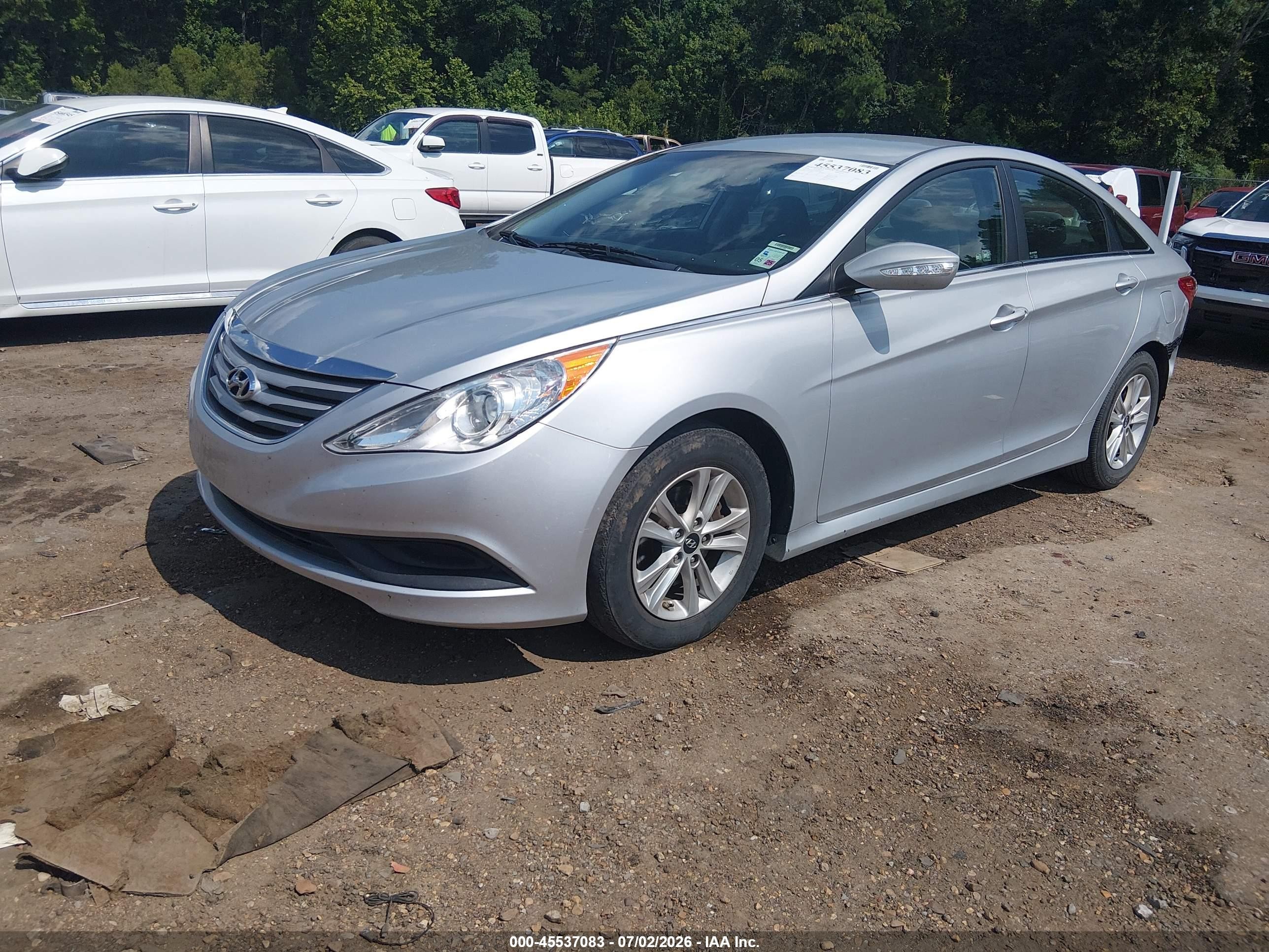 2014 Hyundai Sonata Gls Silver vin: 5NPEB4AC7EH879040
