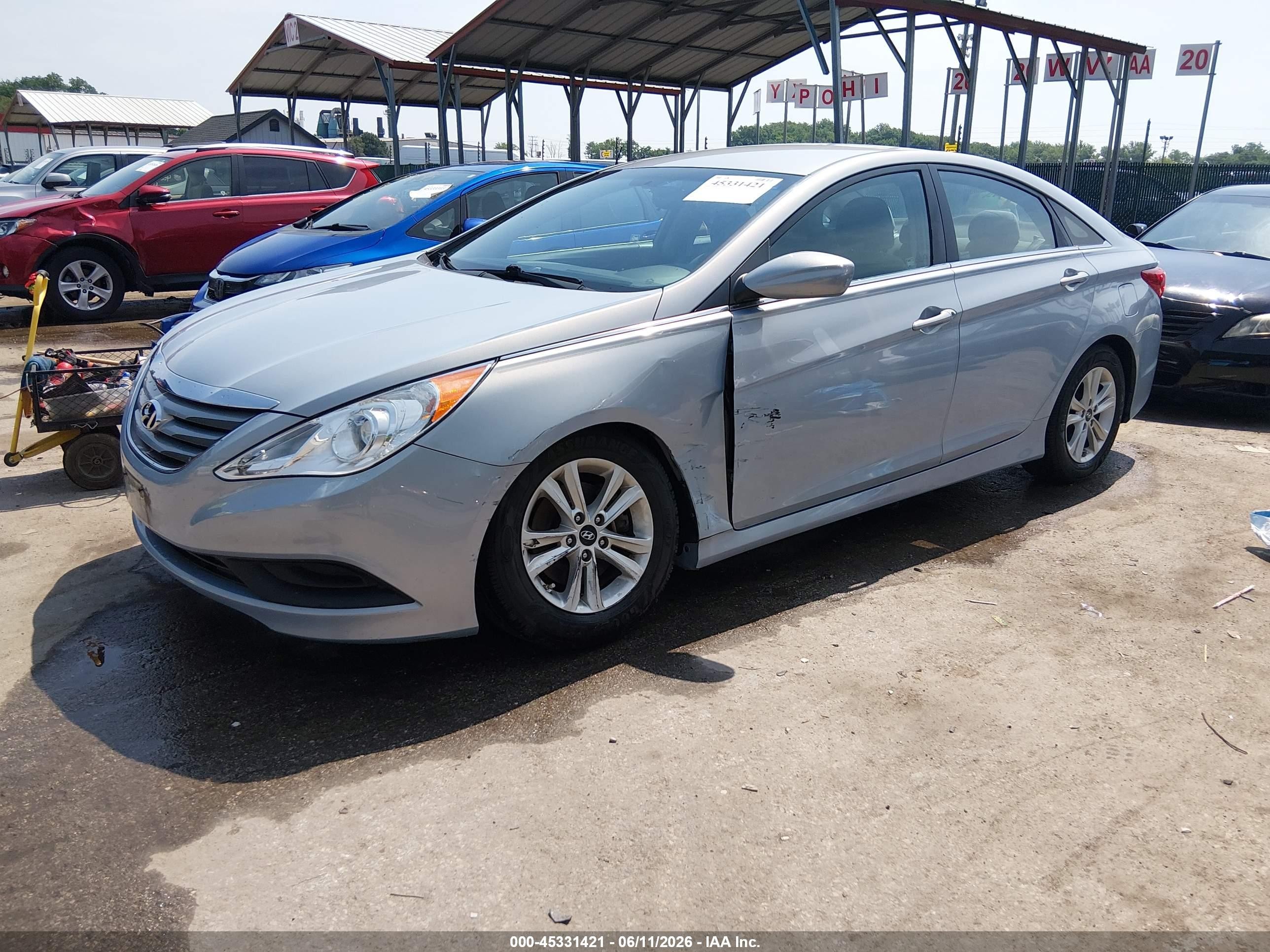 2014 Hyundai Sonata Gls Серебряный vin: 5NPEB4AC7EH891429
