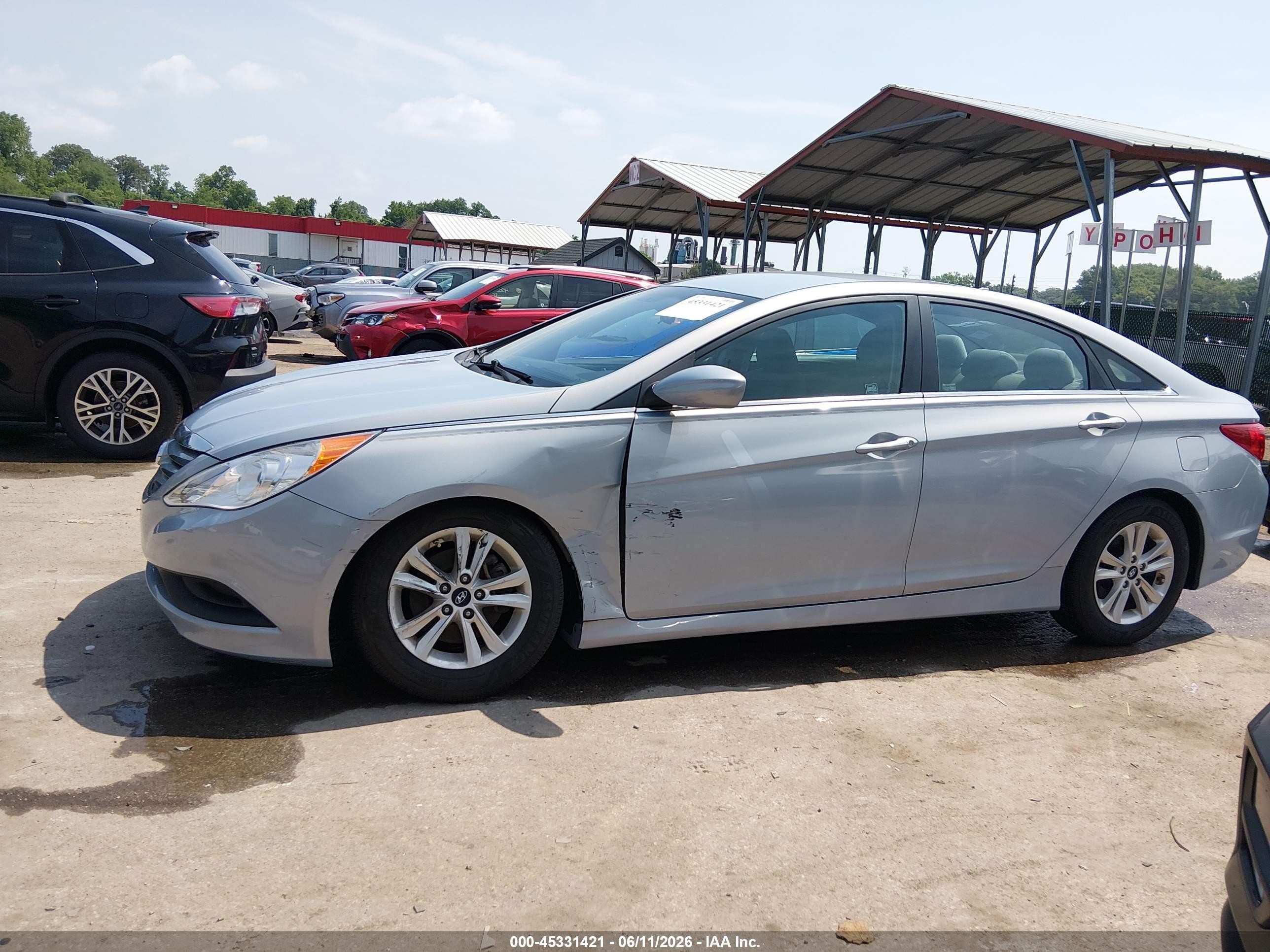 2014 Hyundai Sonata Gls Серебряный vin: 5NPEB4AC7EH891429