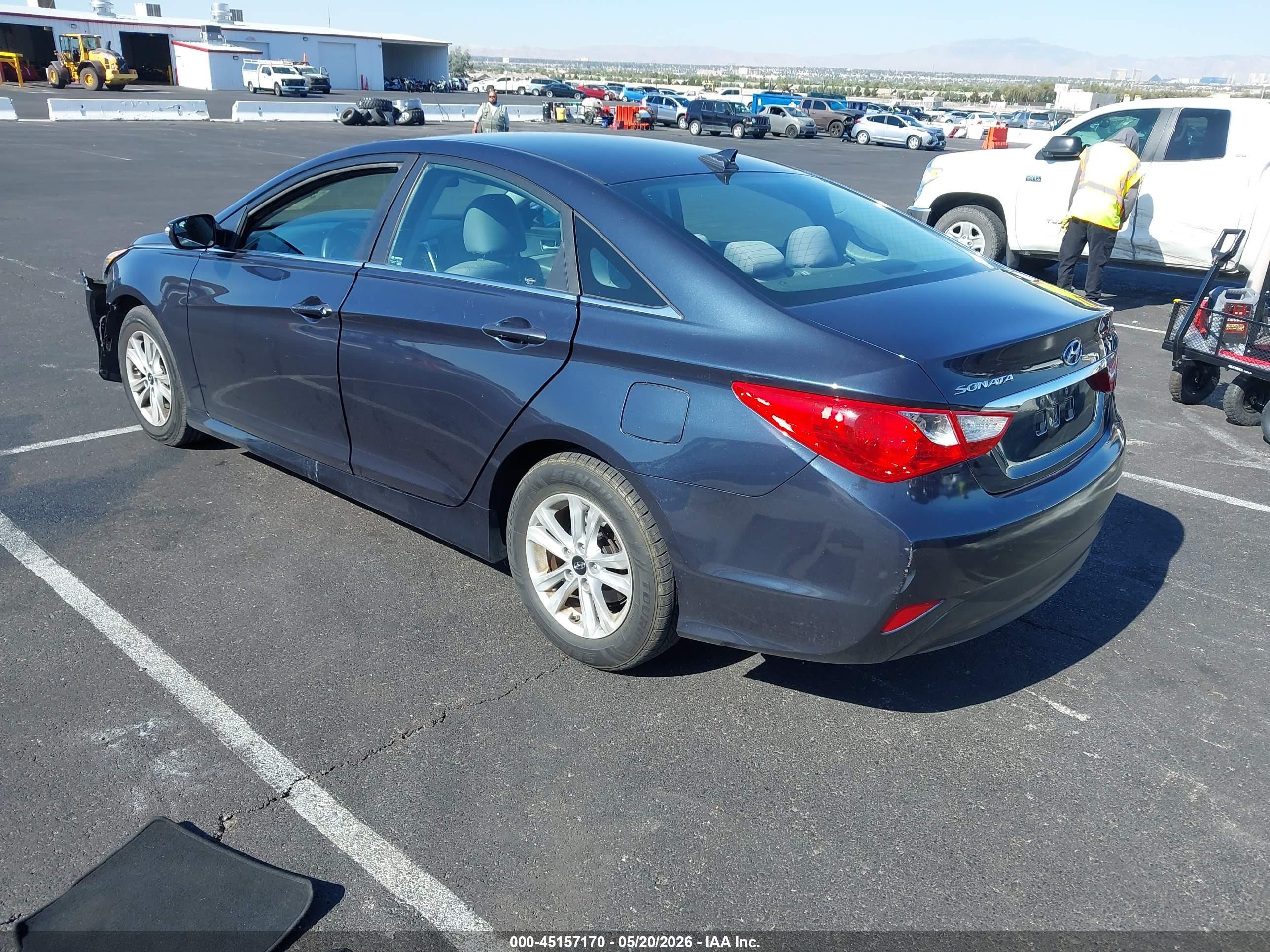 2014 Hyundai Sonata Gls Dark Blue vin: 5NPEB4AC7EH898123