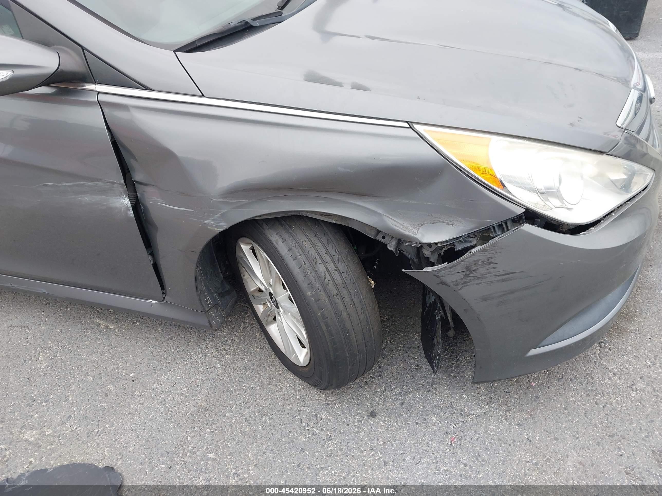 2014 Hyundai Sonata Gls Gray vin: 5NPEB4AC7EH906091