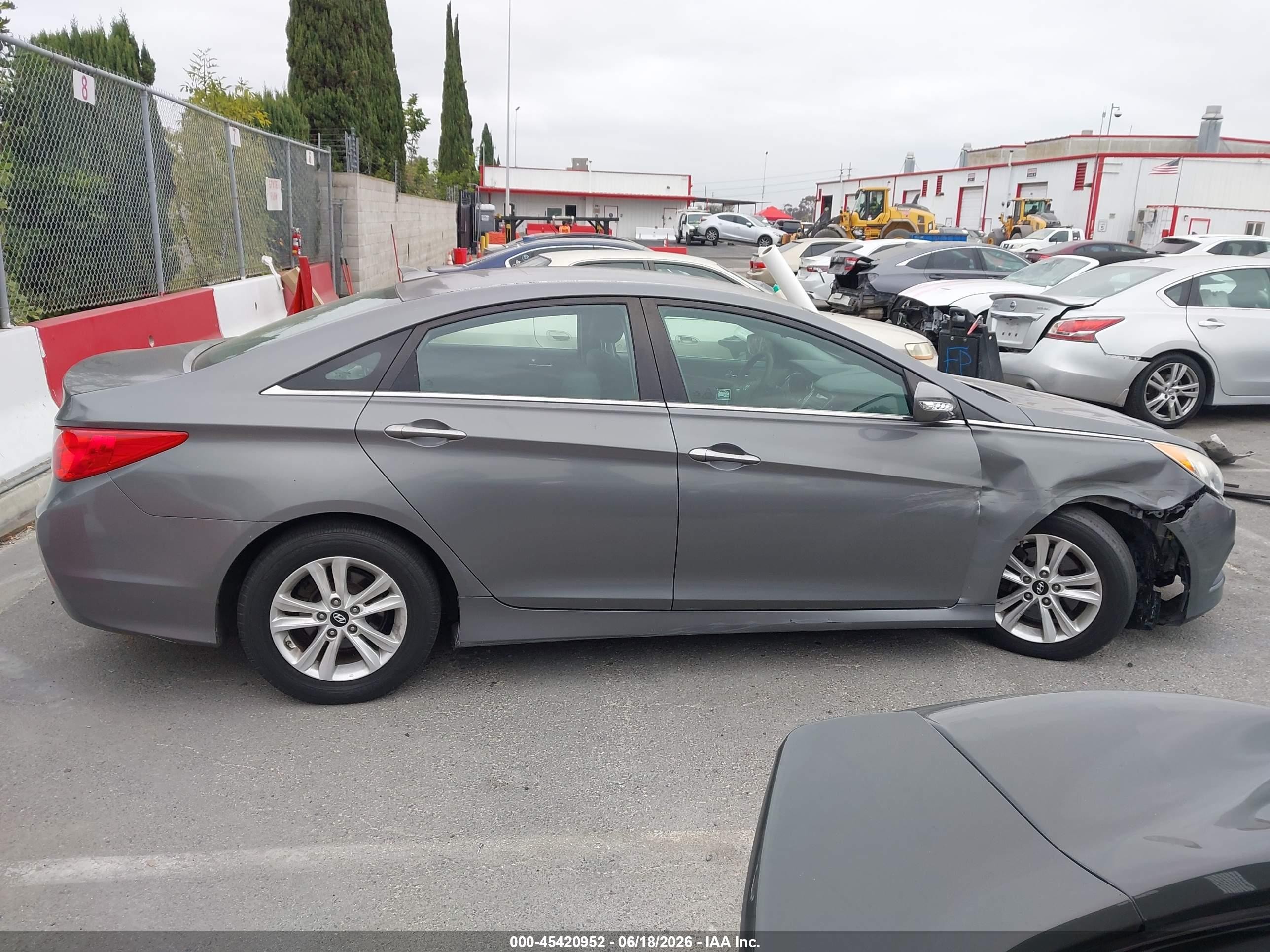 2014 Hyundai Sonata Gls Gray vin: 5NPEB4AC7EH906091