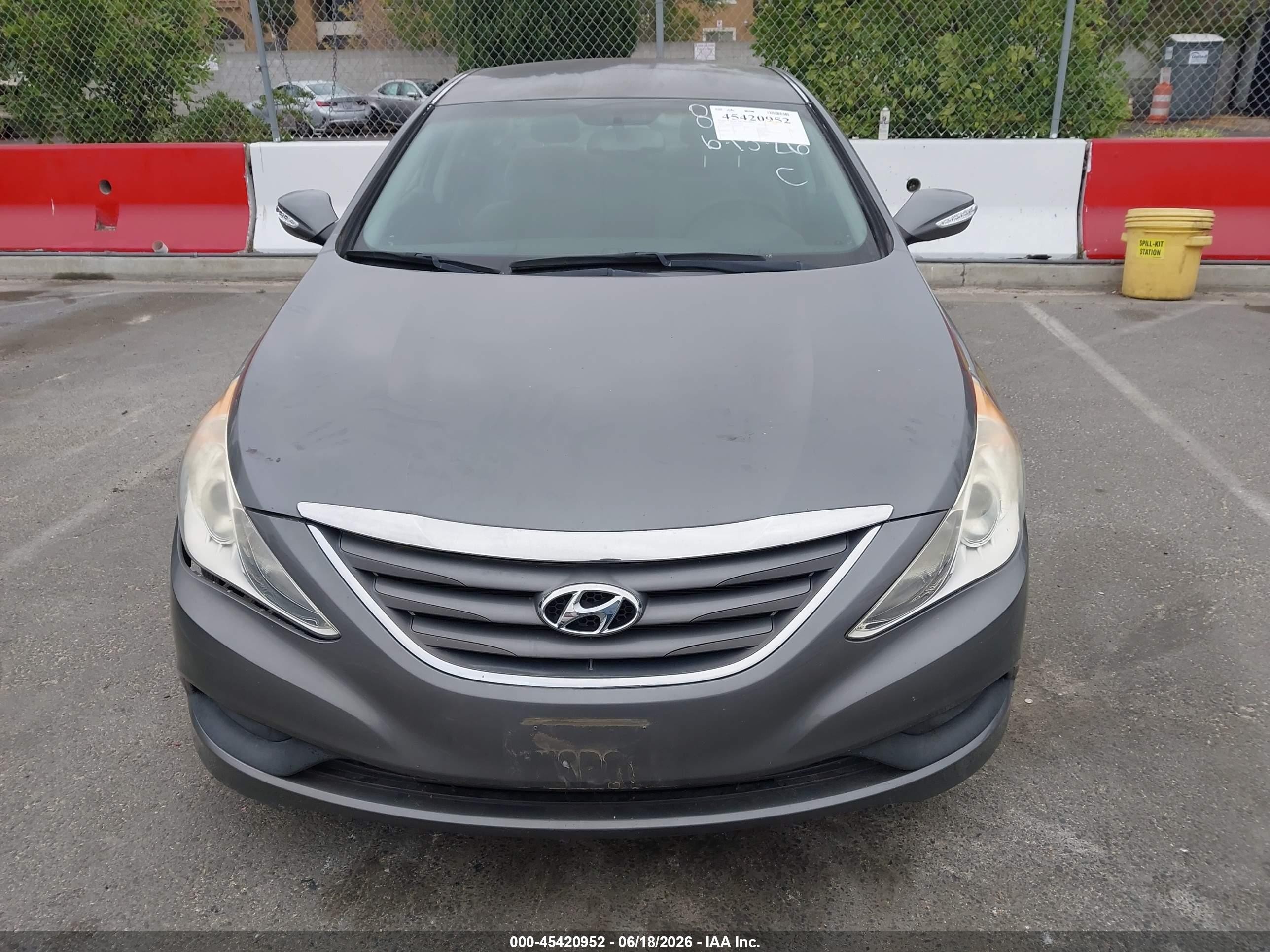 2014 Hyundai Sonata Gls Gray vin: 5NPEB4AC7EH906091