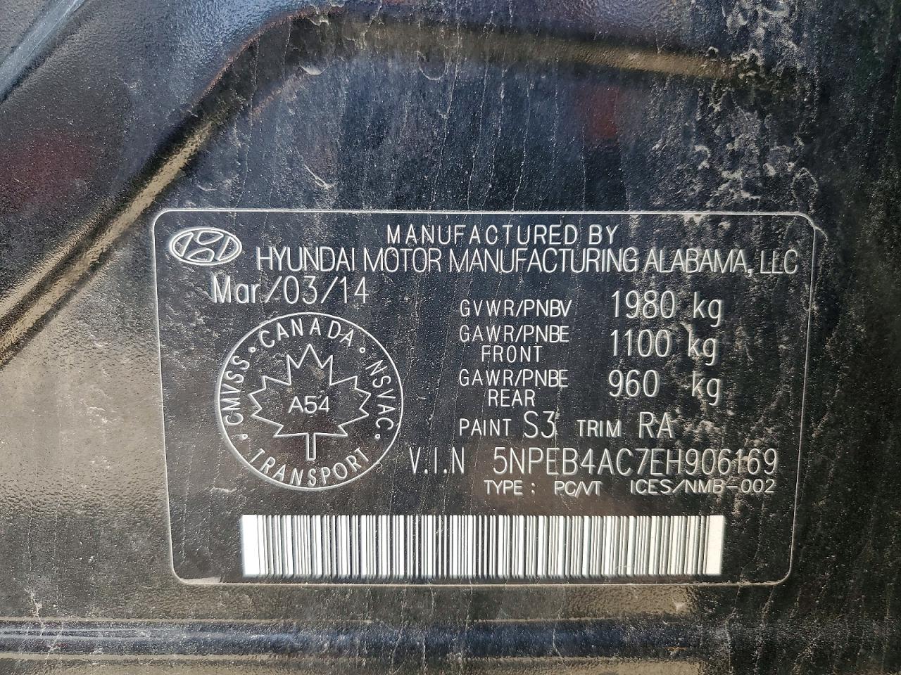 2014 Hyundai Sonata Gls Black vin: 5NPEB4AC7EH906169