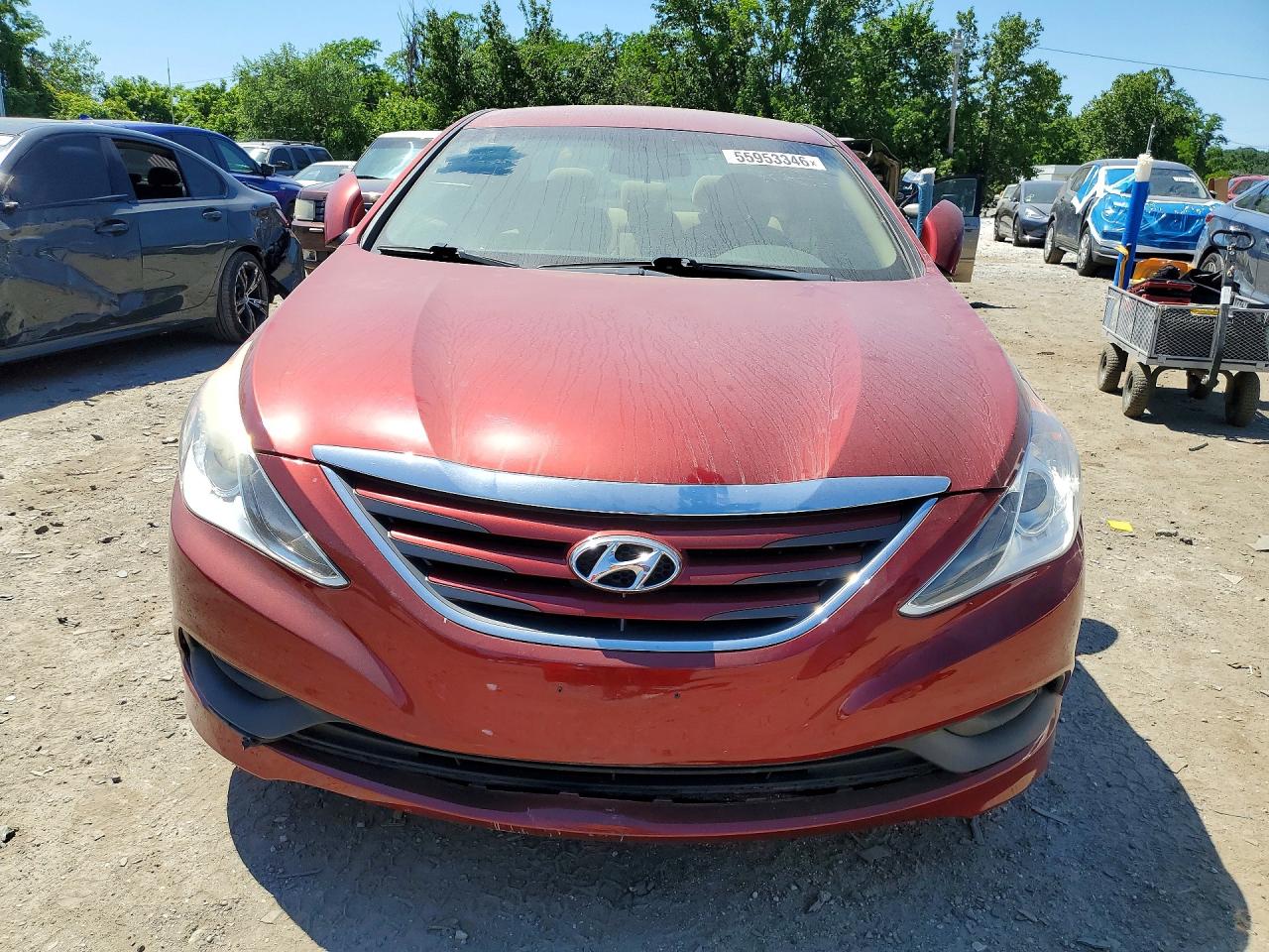2014 Hyundai Sonata Gls Red vin: 5NPEB4AC7EH908911