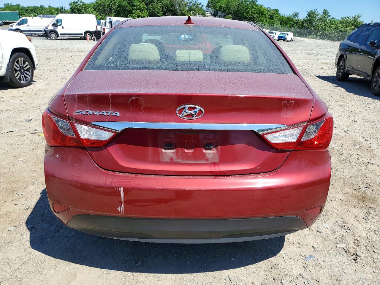 2014 Hyundai Sonata Gls Red vin: 5NPEB4AC7EH908911