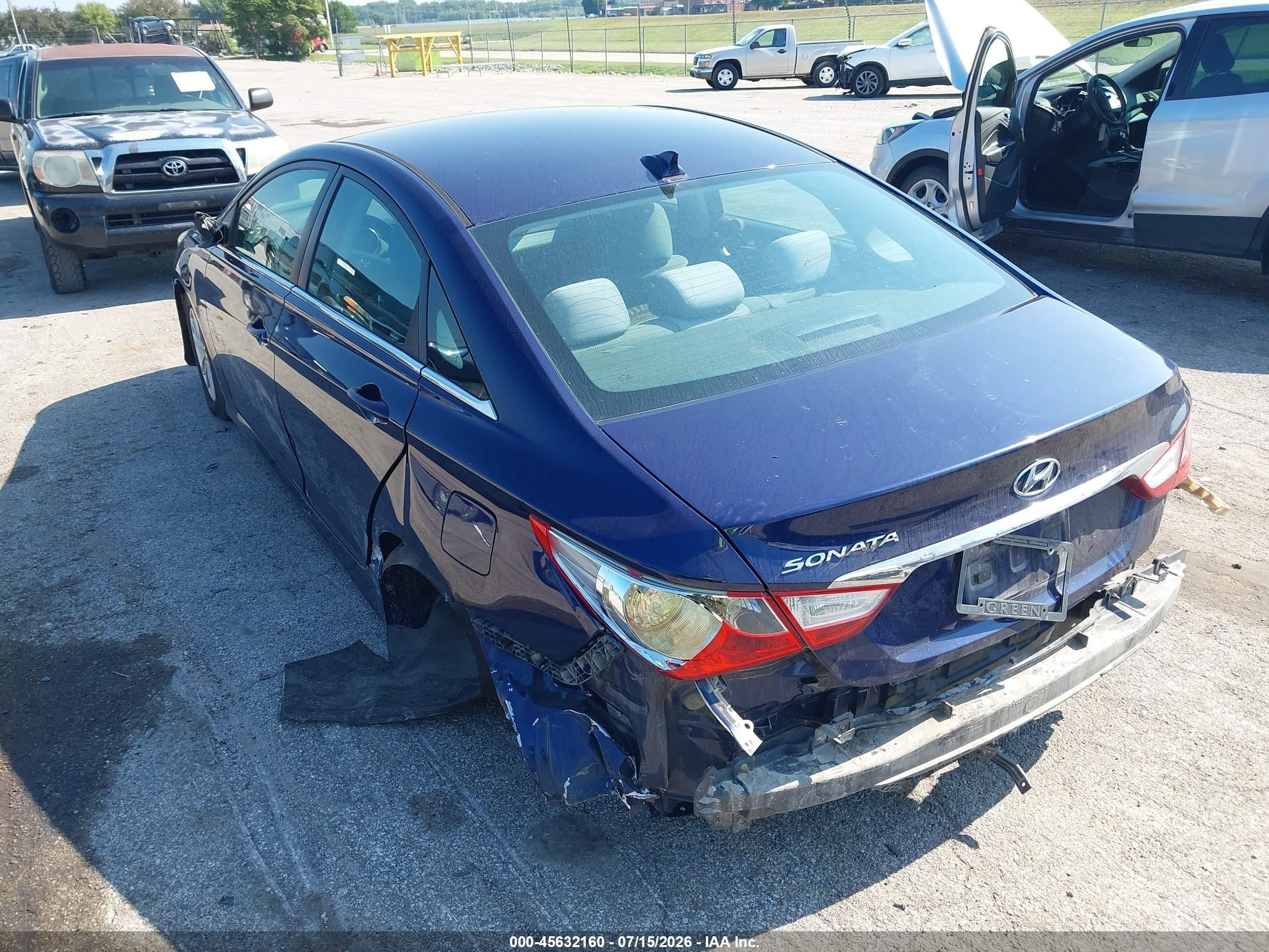 2014 Hyundai Sonata Gls Синий vin: 5NPEB4AC7EH915891