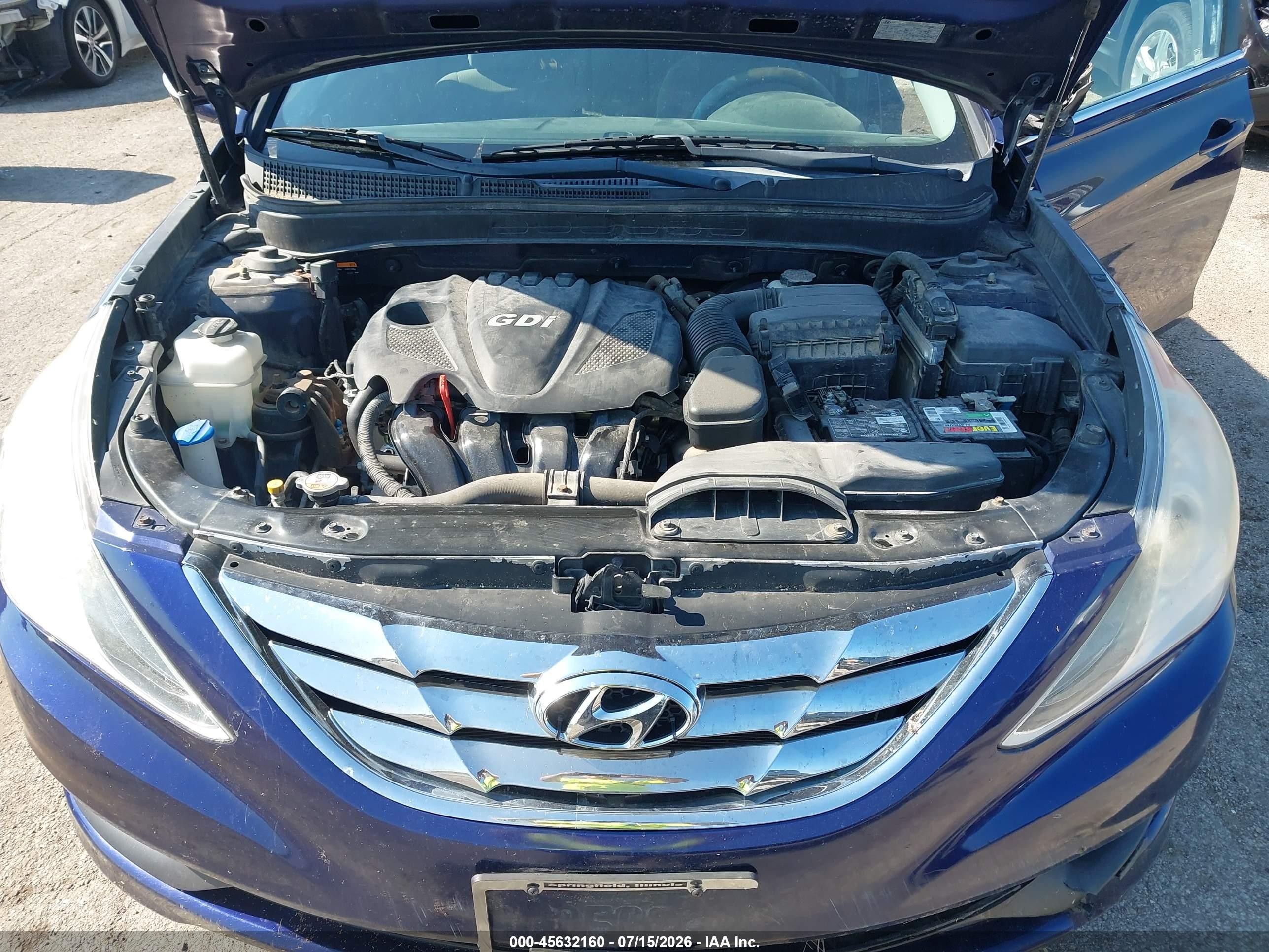 2014 Hyundai Sonata Gls Синий vin: 5NPEB4AC7EH915891