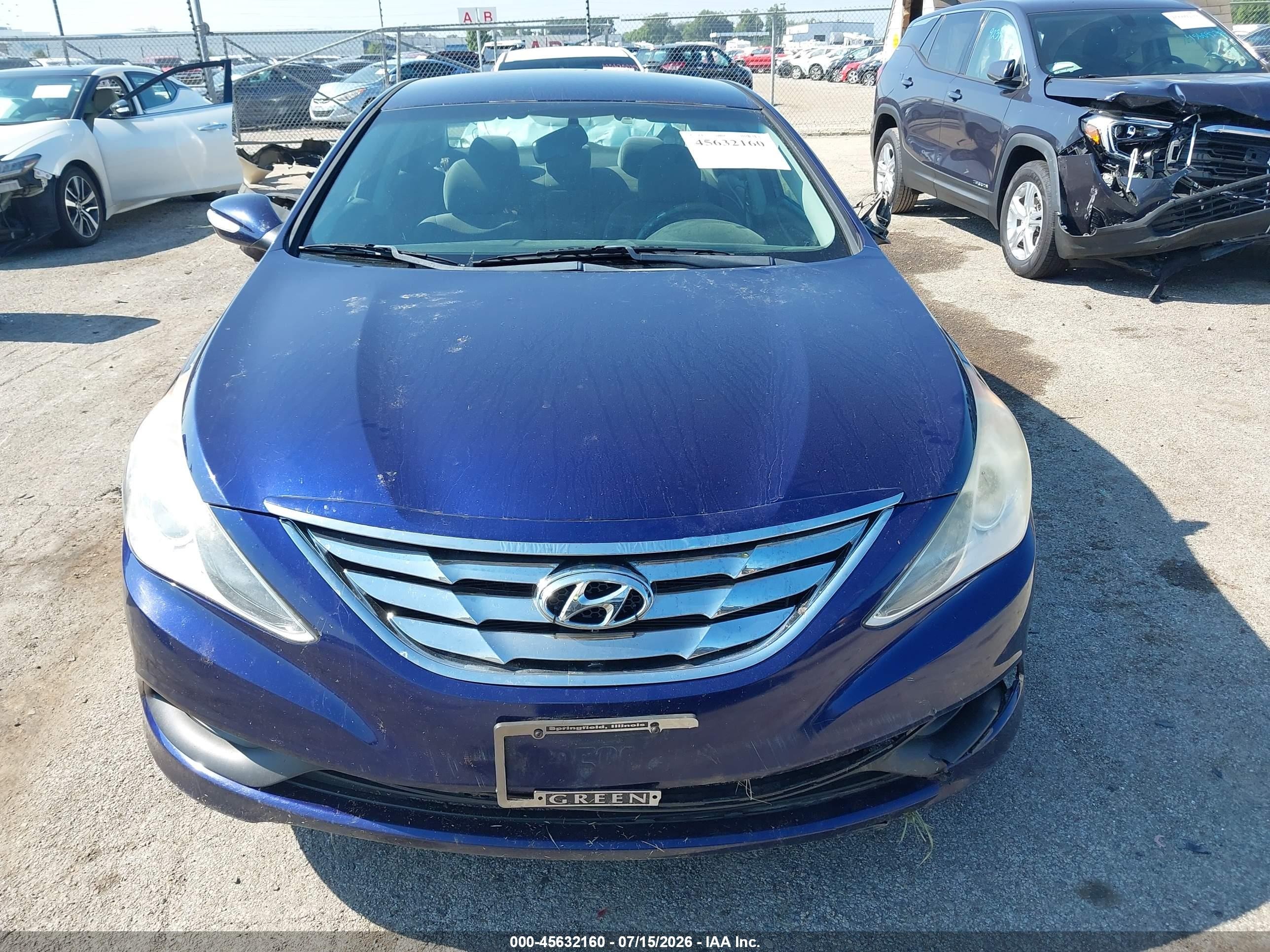 2014 Hyundai Sonata Gls Синий vin: 5NPEB4AC7EH915891