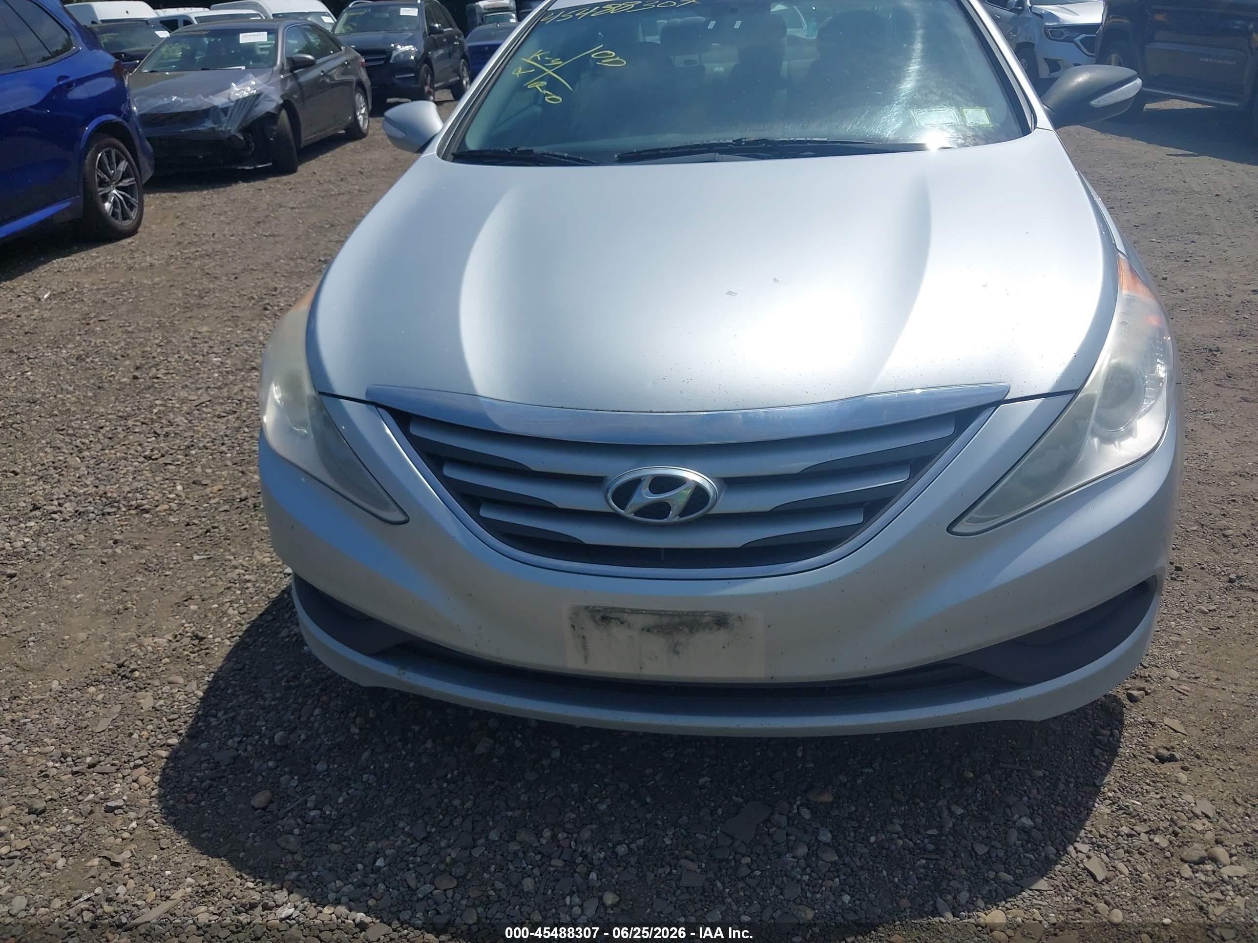 2014 Hyundai Sonata Gls Gray vin: 5NPEB4AC7EH916488