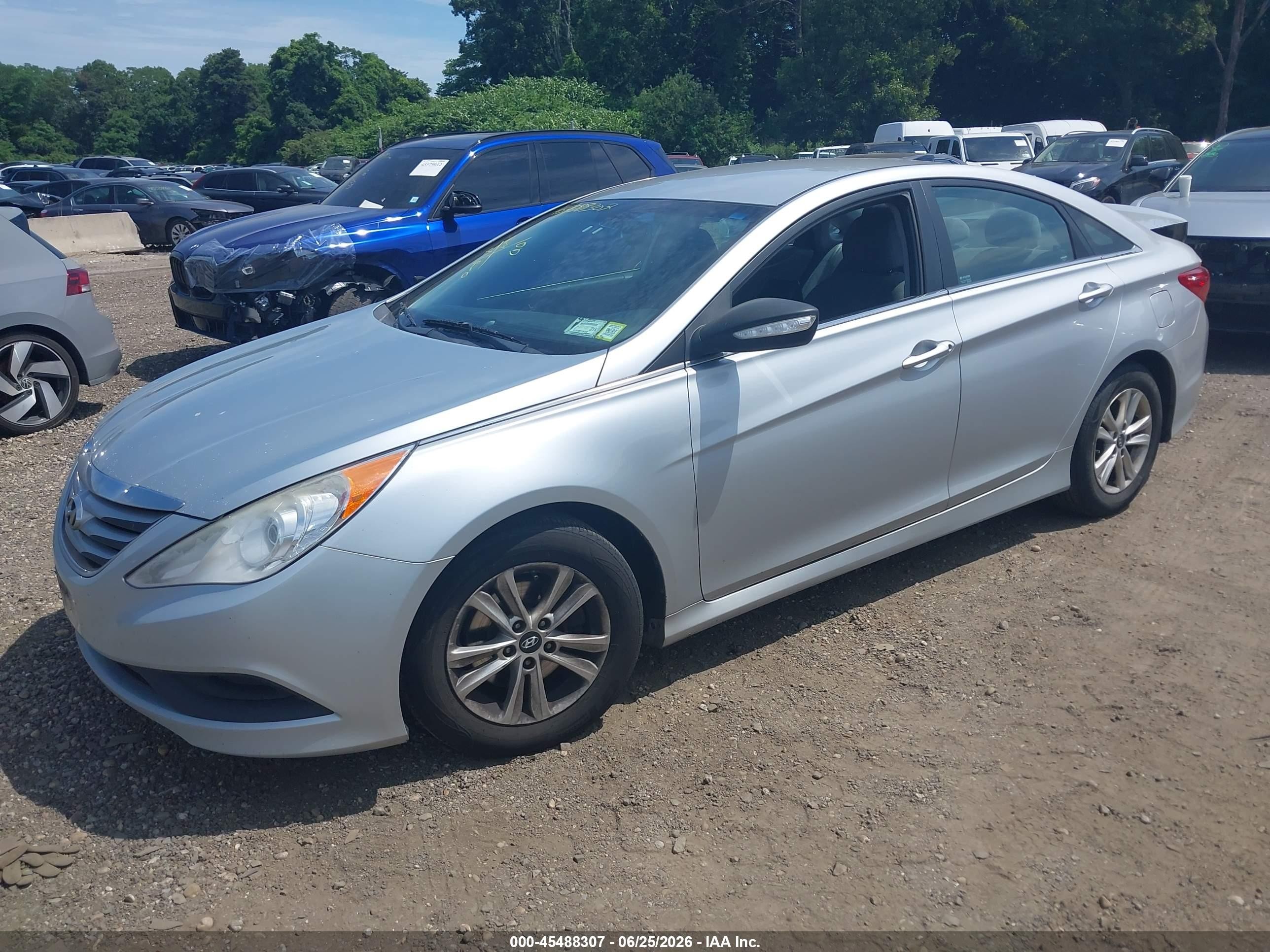 2014 Hyundai Sonata Gls Gray vin: 5NPEB4AC7EH916488