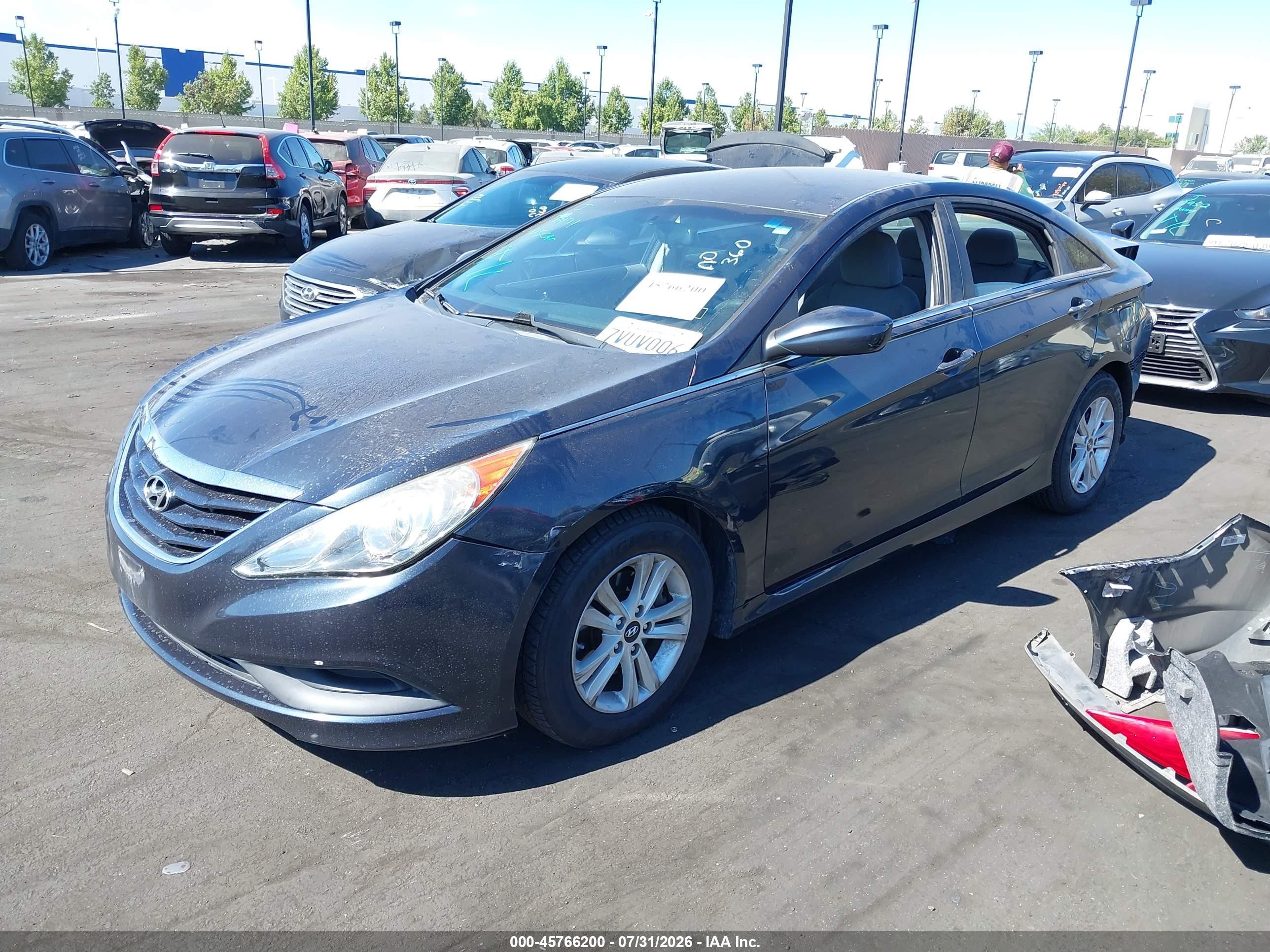 2014 Hyundai Sonata Gls Gray vin: 5NPEB4AC7EH925286