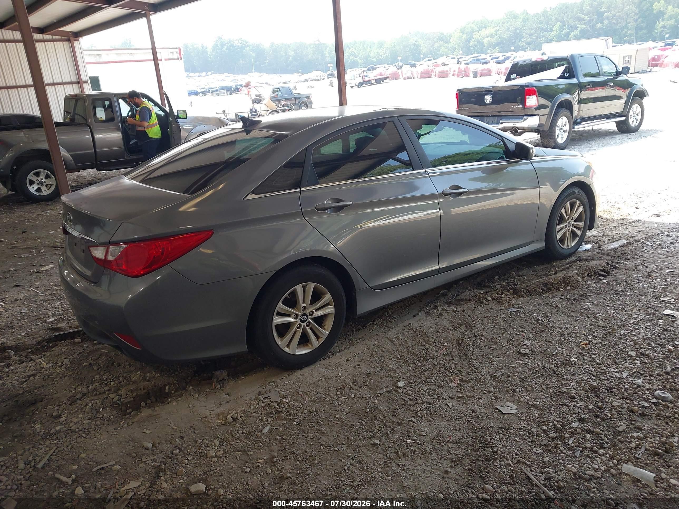 2014 Hyundai Sonata Gls Gray vin: 5NPEB4AC7EH942217