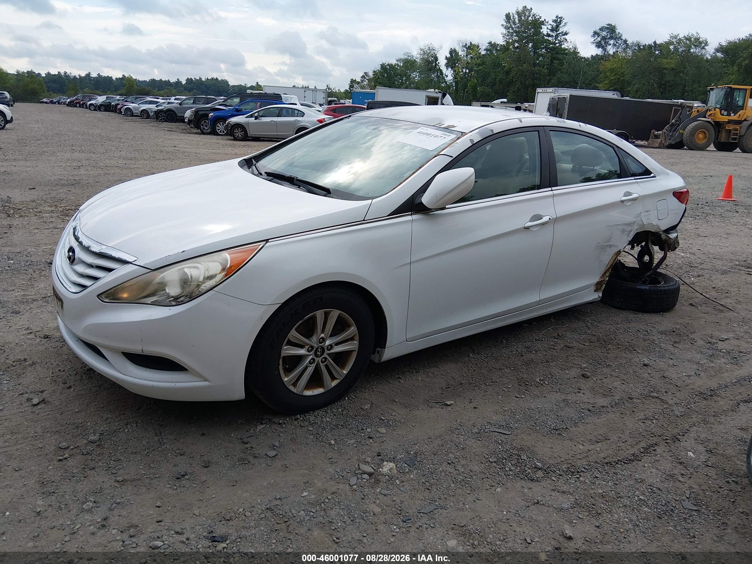 2011 Hyundai Sonata Gls White vin: 5NPEB4AC8BH002942