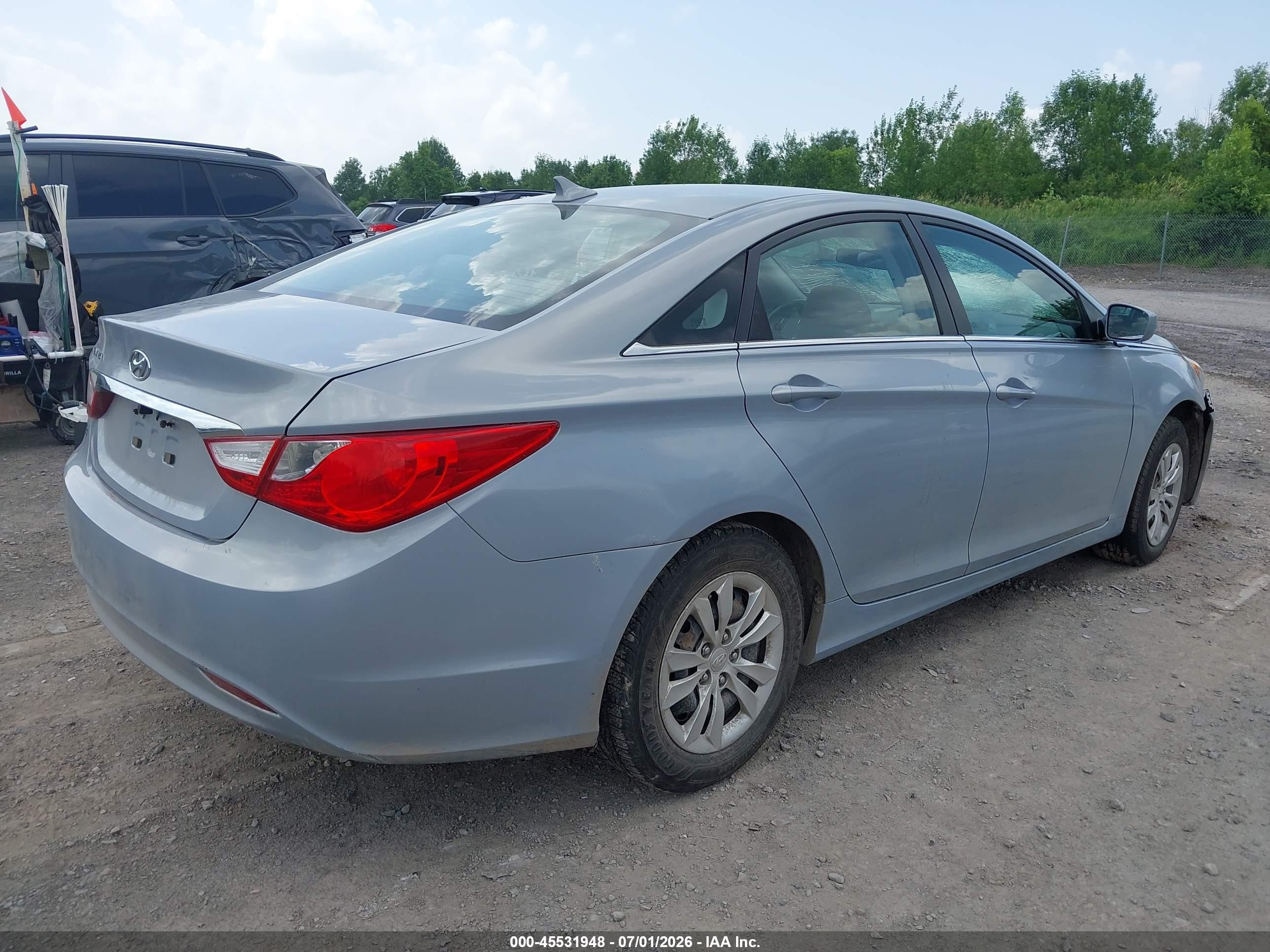 2011 Hyundai Sonata Gls Blue vin: 5NPEB4AC8BH017716