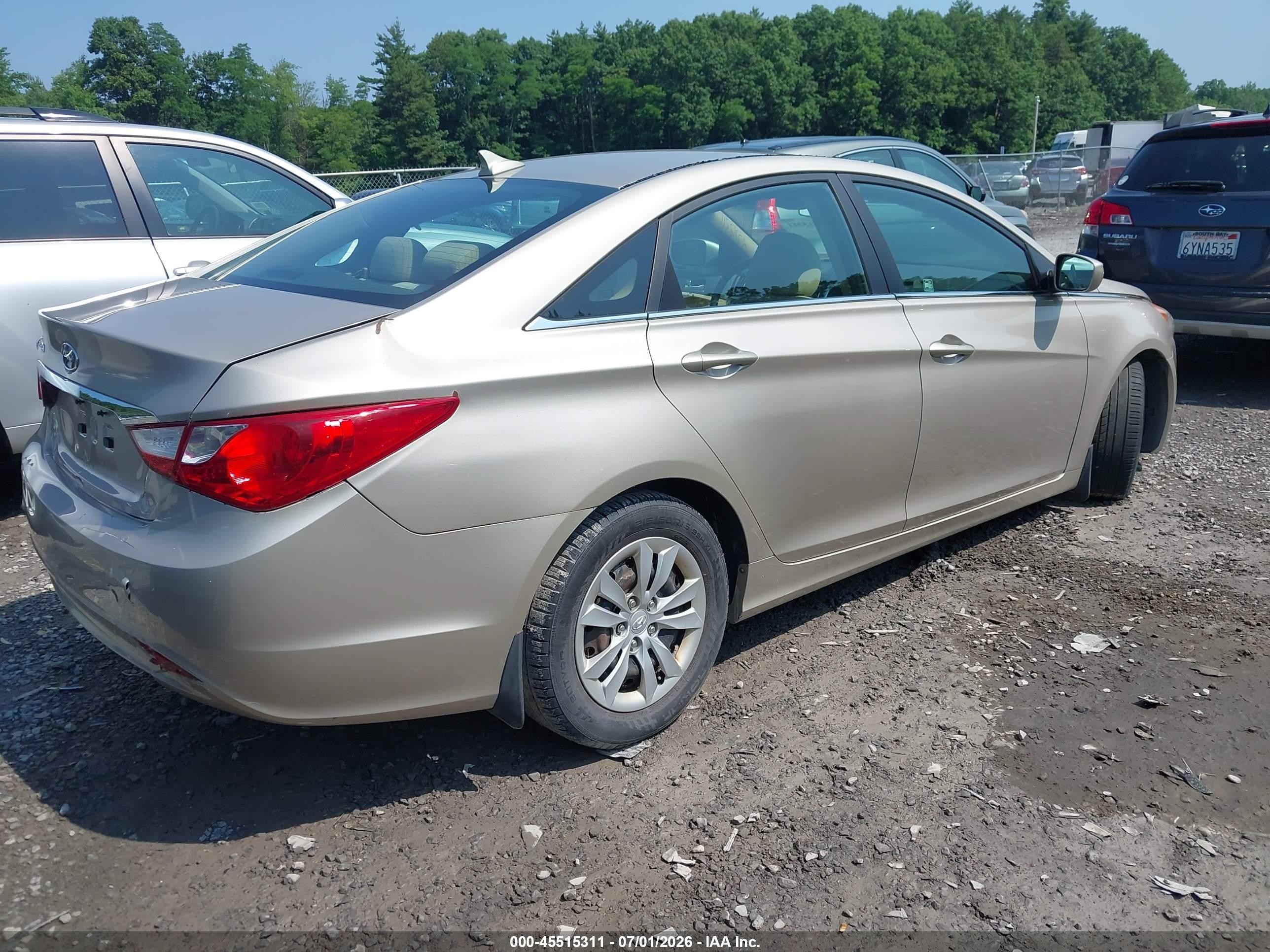 2011 Hyundai Sonata Gls Золотой vin: 5NPEB4AC8BH021023