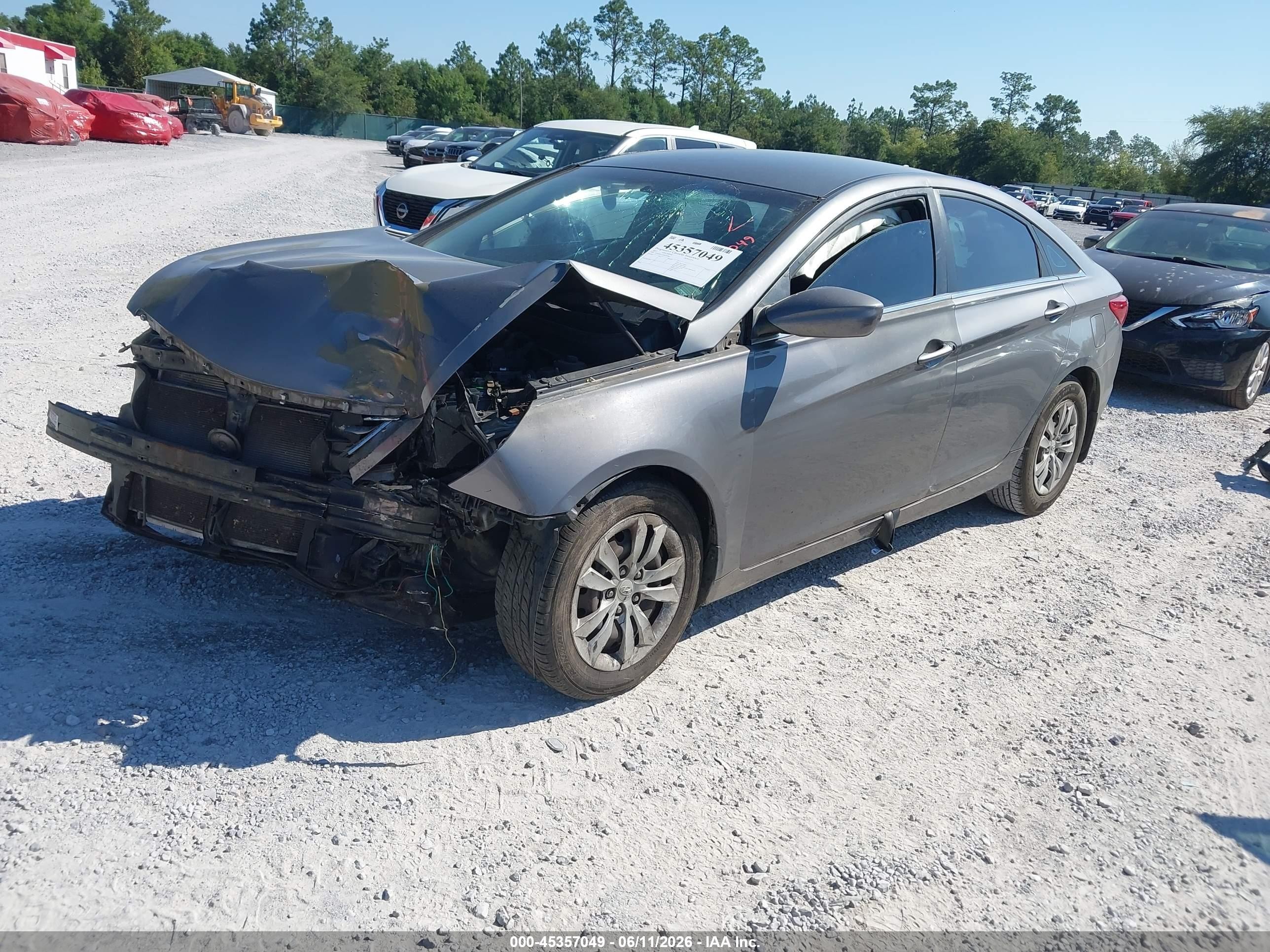 2011 Hyundai Sonata Gls Gray vin: 5NPEB4AC8BH087894