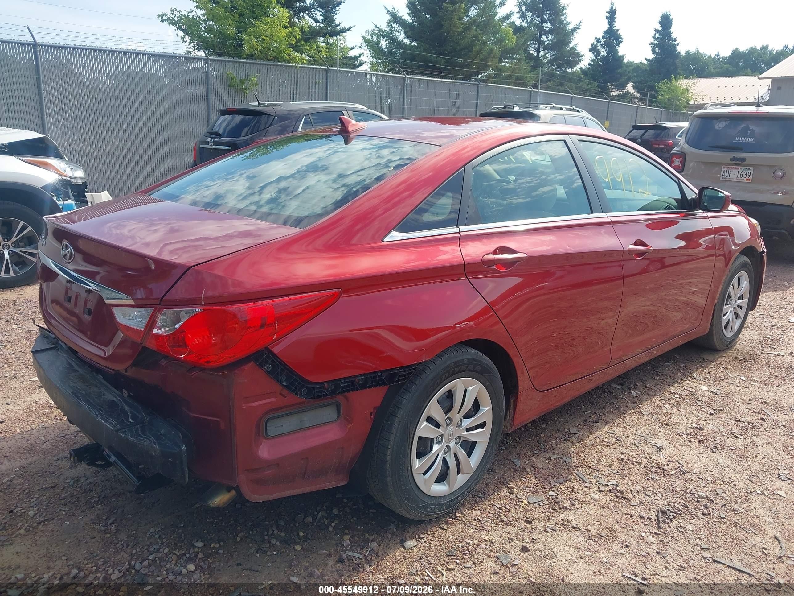 2011 Hyundai Sonata Gls Красный vin: 5NPEB4AC8BH268641