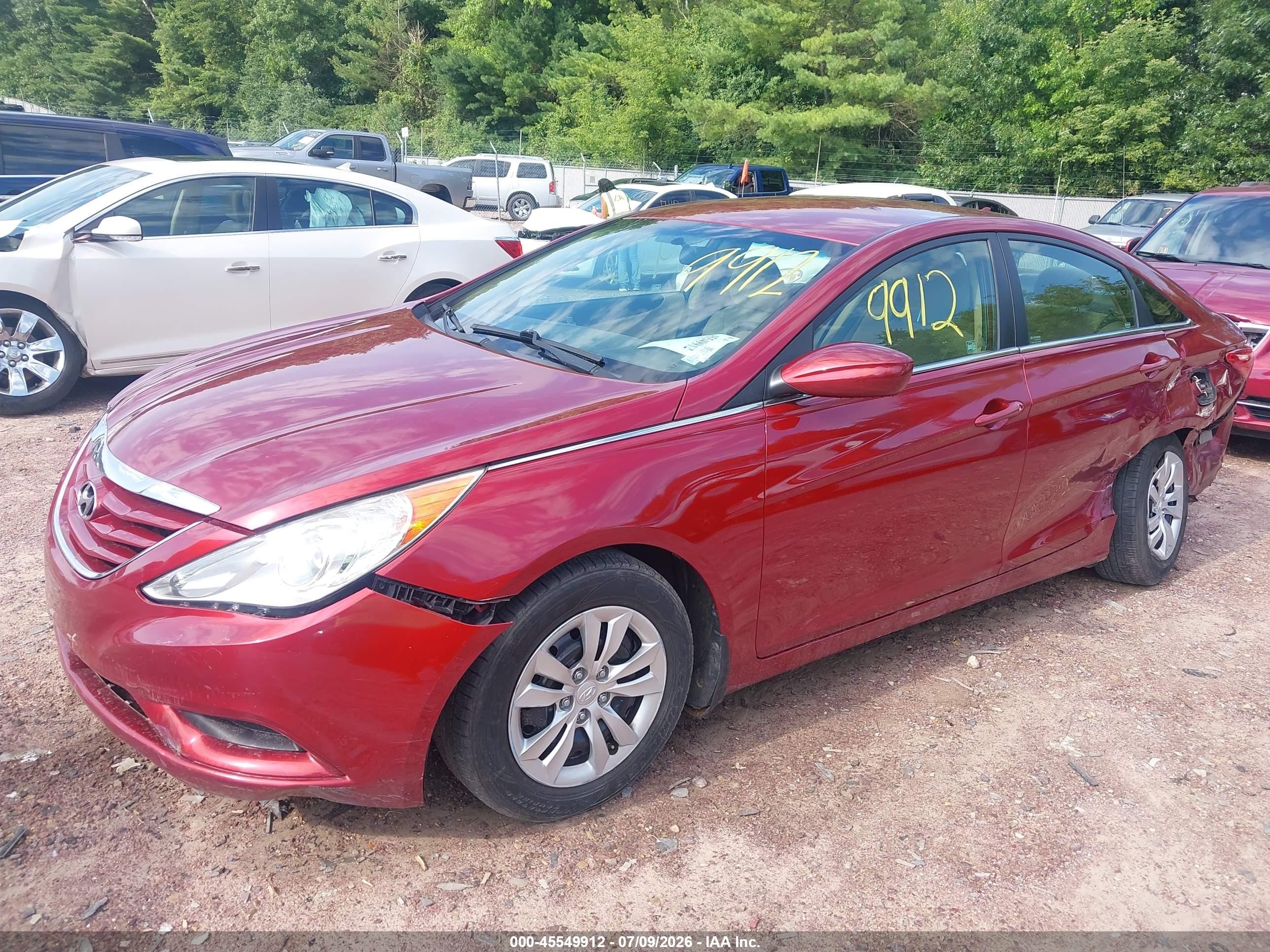 2011 Hyundai Sonata Gls Красный vin: 5NPEB4AC8BH268641