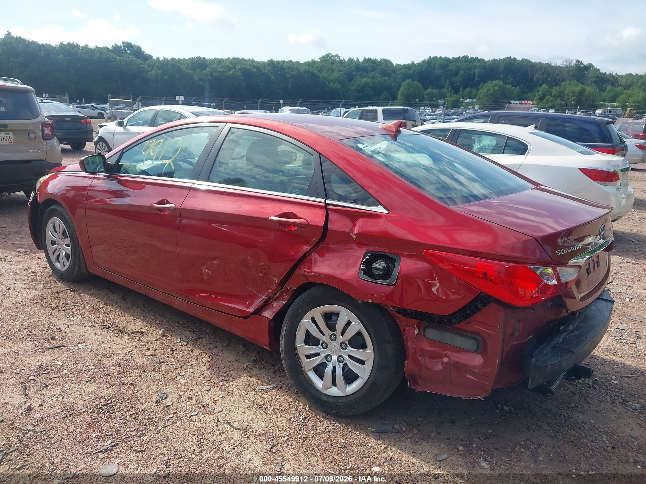 2011 Hyundai Sonata Gls Красный vin: 5NPEB4AC8BH268641