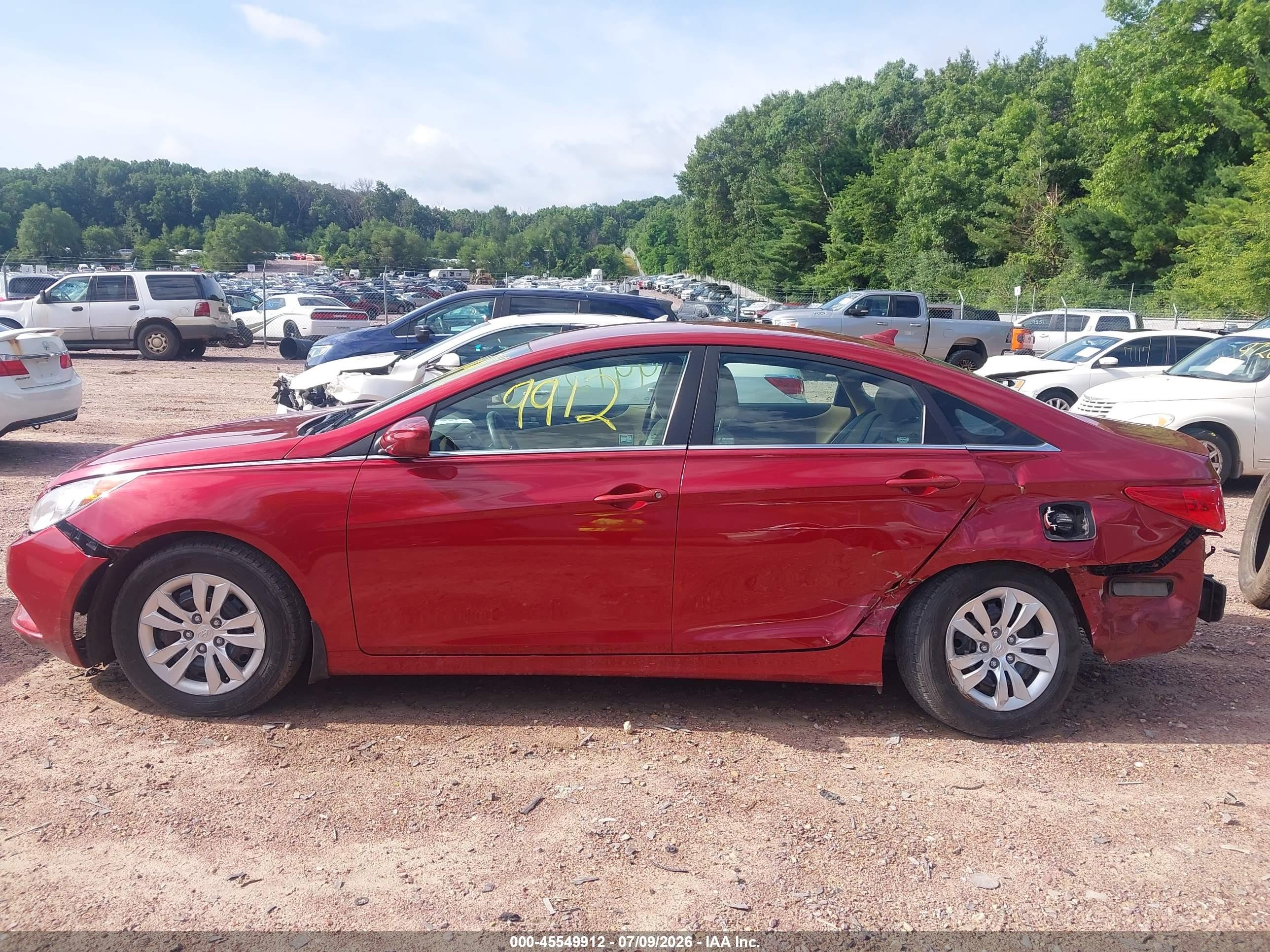 2011 Hyundai Sonata Gls Красный vin: 5NPEB4AC8BH268641