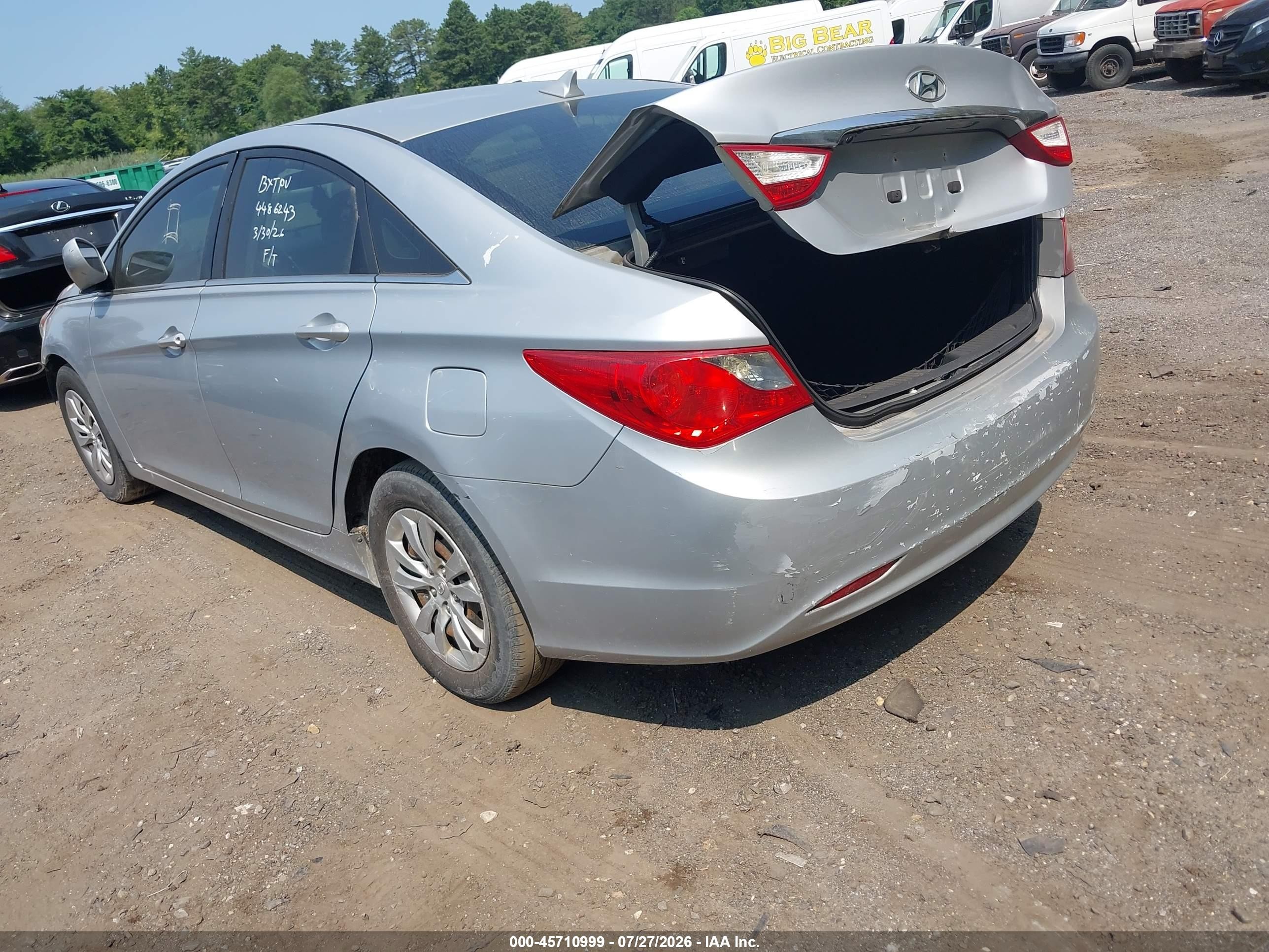 2011 Hyundai Sonata Gls Silver vin: 5NPEB4AC8BH296875