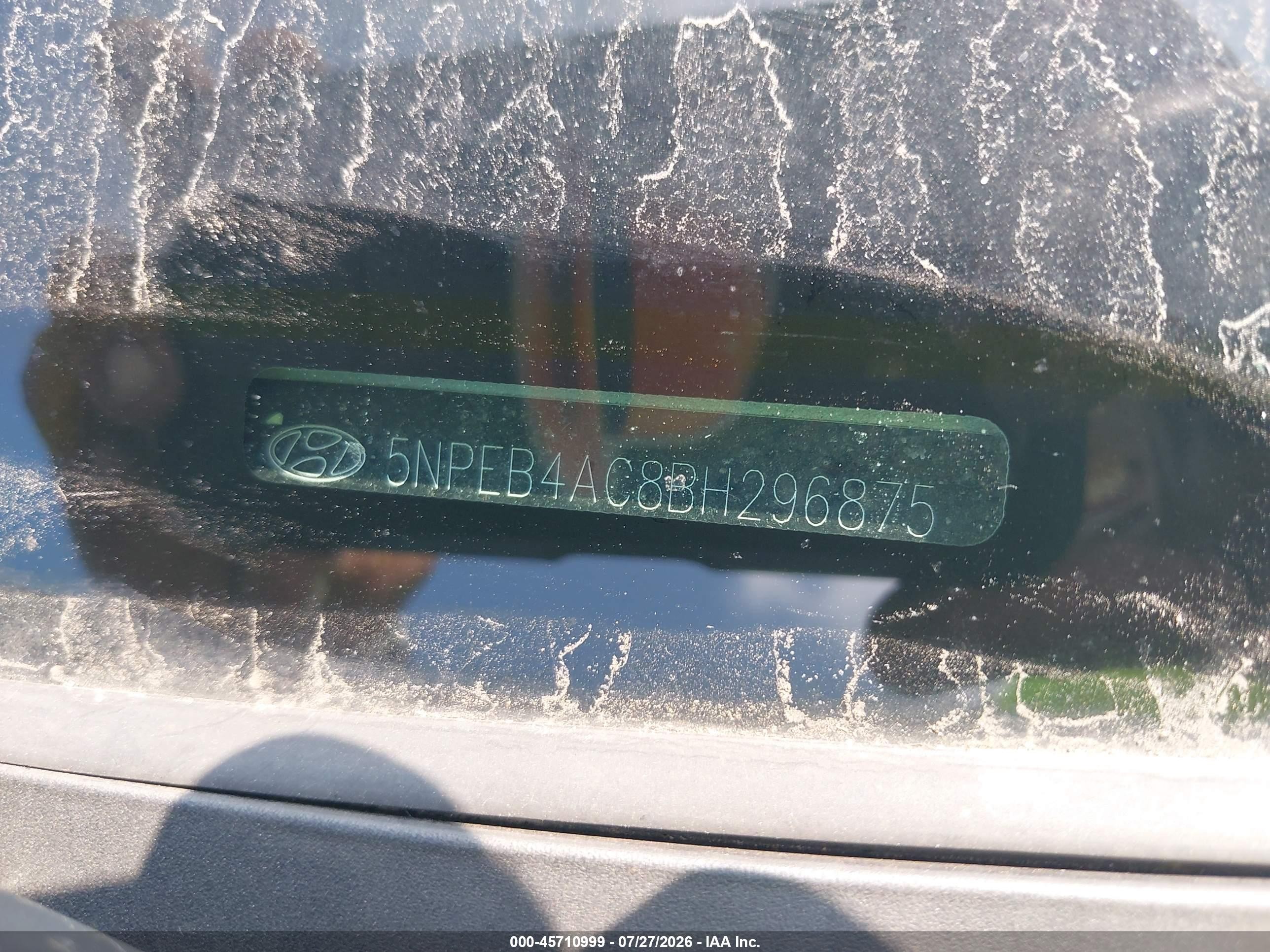 2011 Hyundai Sonata Gls Silver vin: 5NPEB4AC8BH296875