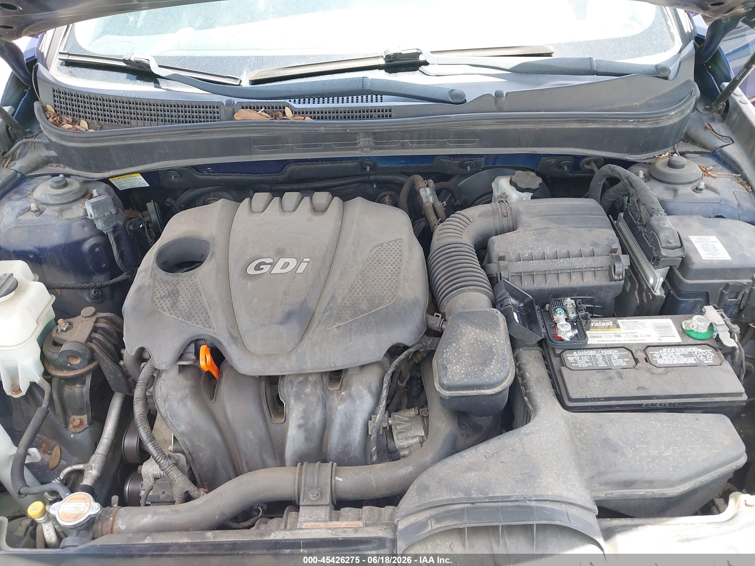 2012 Hyundai Sonata Gls Blue vin: 5NPEB4AC8CH314079