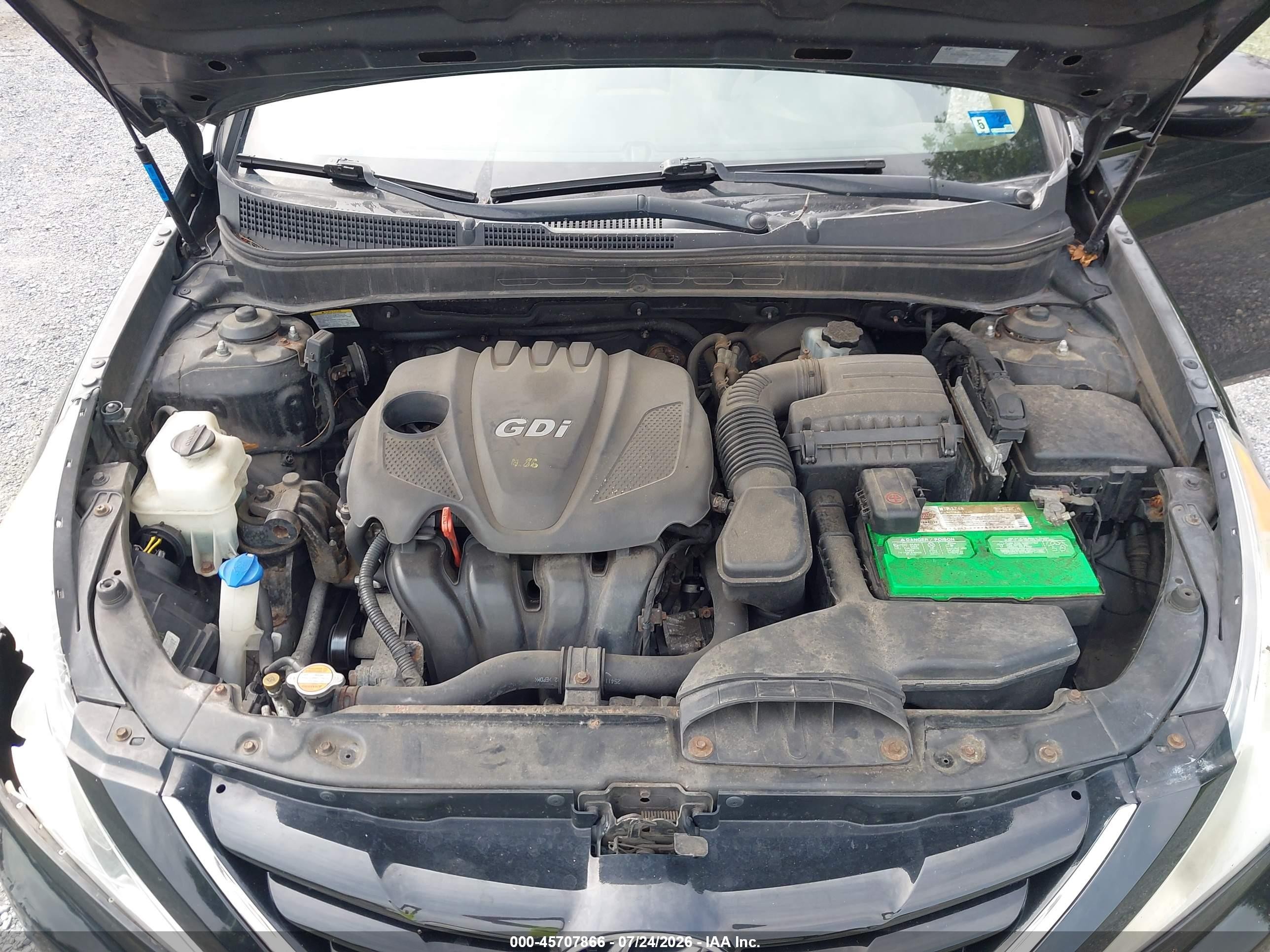 2012 Hyundai Sonata Gls Black vin: 5NPEB4AC8CH315183