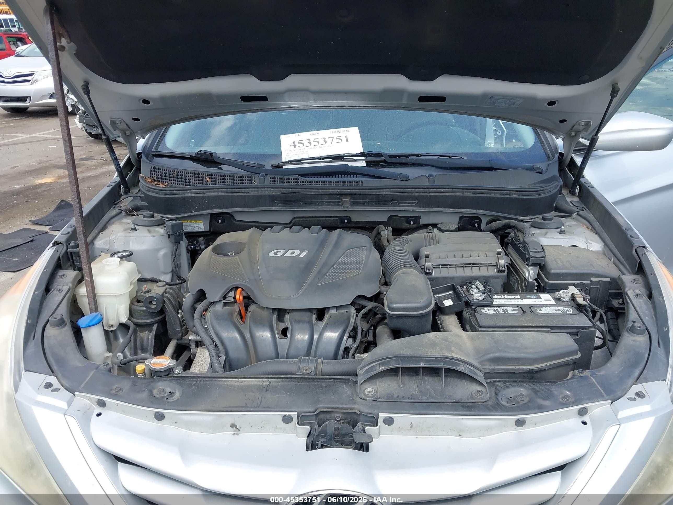 2012 Hyundai Sonata Gls Silver vin: 5NPEB4AC8CH359734