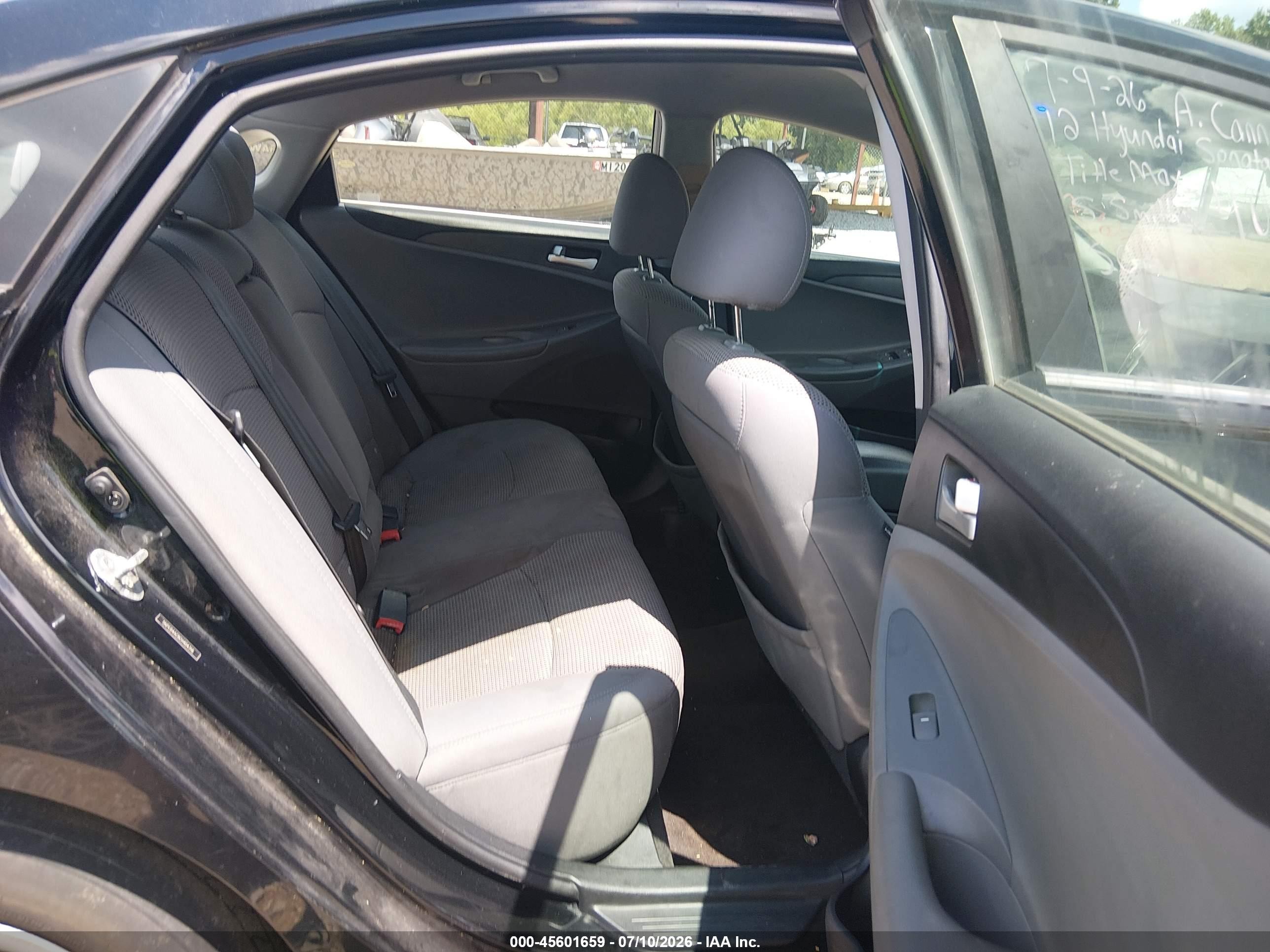 2012 Hyundai Sonata Gls Pzev Black vin: 5NPEB4AC8CH404316
